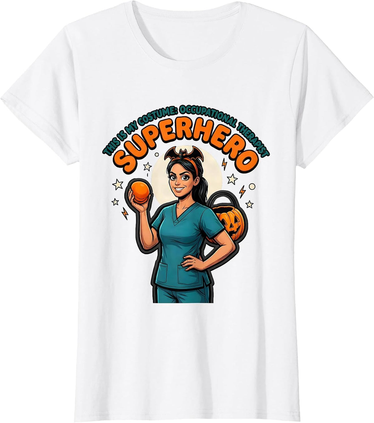 THIS IS MY COSTUME: OCCUPATIONAL THERAPIST SUPERHERO T-Shirt - White