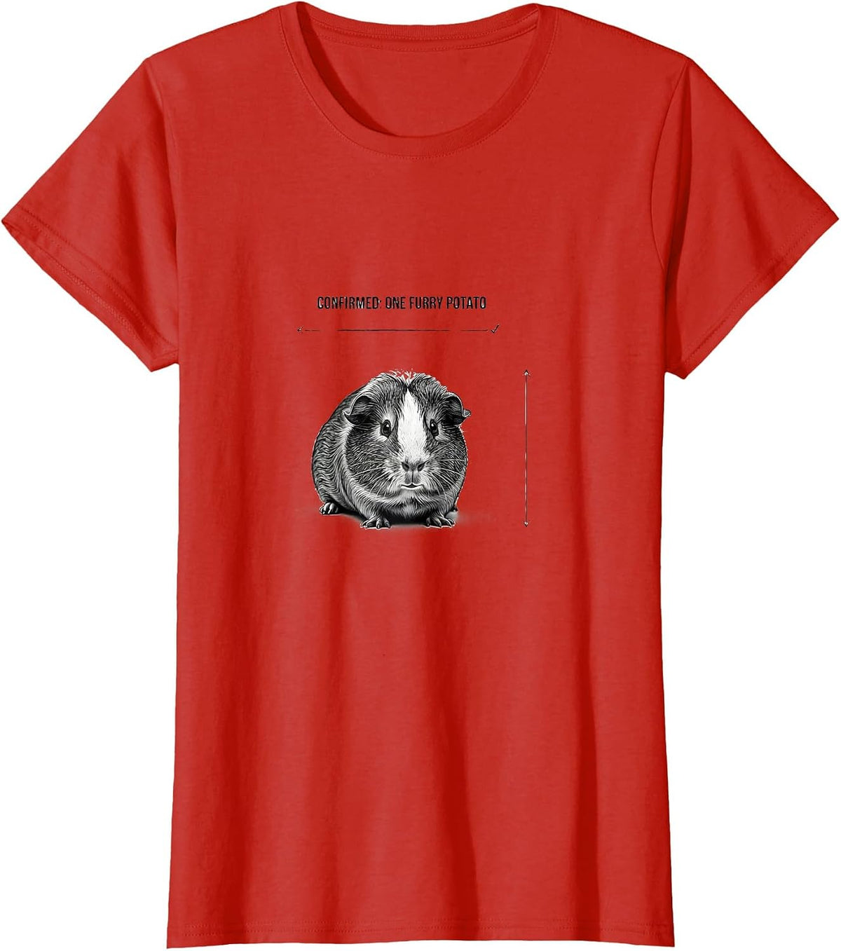Confirmed: One Furry Potato Funny Guinea Pig Lover Humor T-Shirt - Red