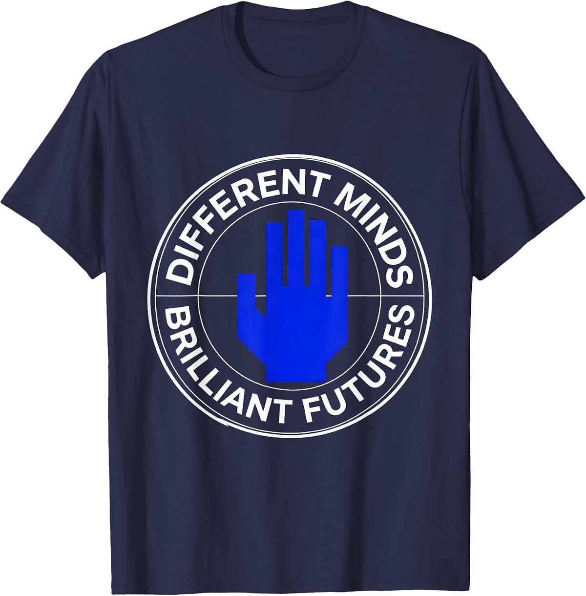 Men's Different Minds Brilliant Futures Special Ed Teacher T-Shirt - Navy Blue