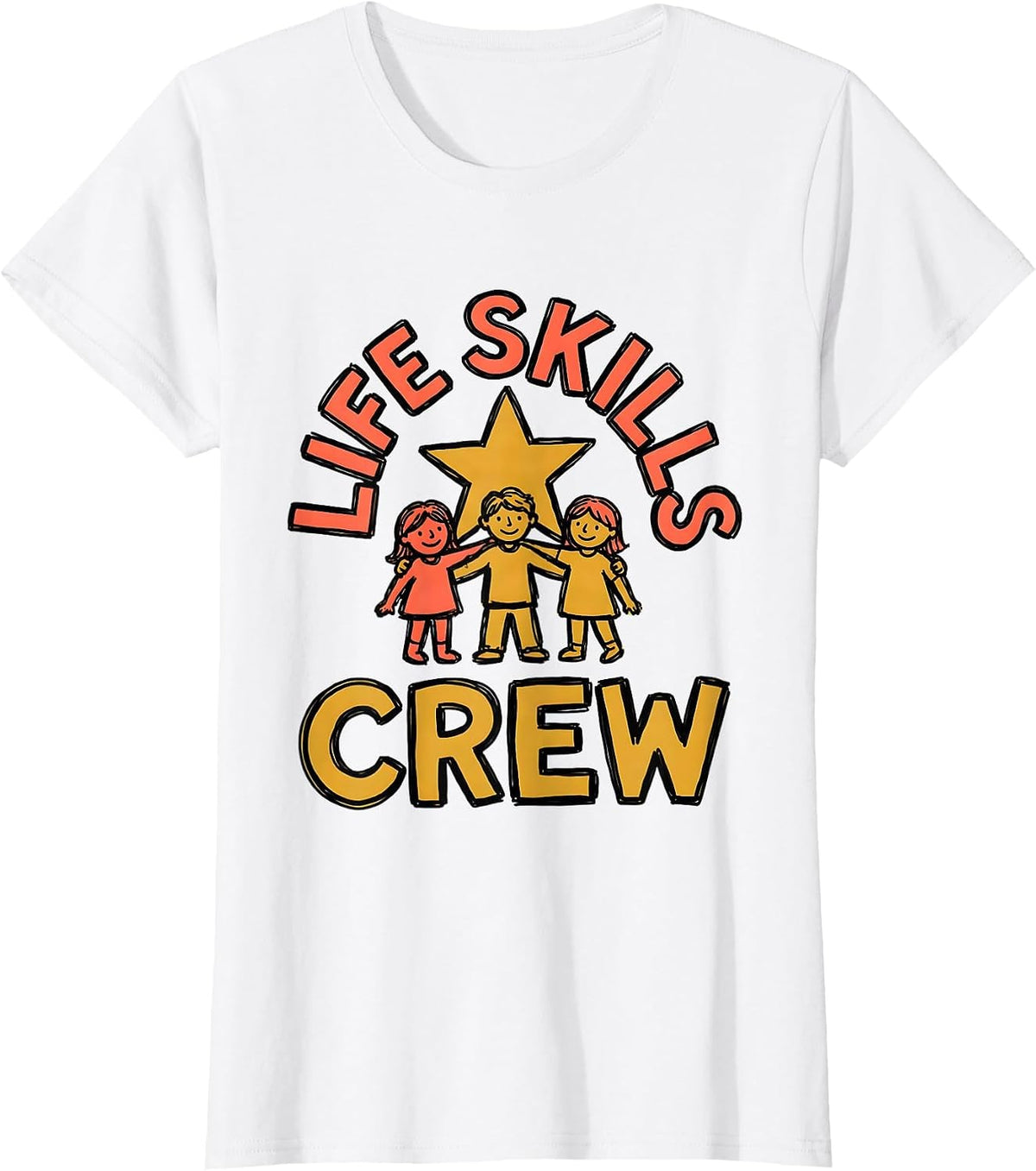 Life Skills Crew Teacher Team Back To School SPED Squad T-Shirt - White