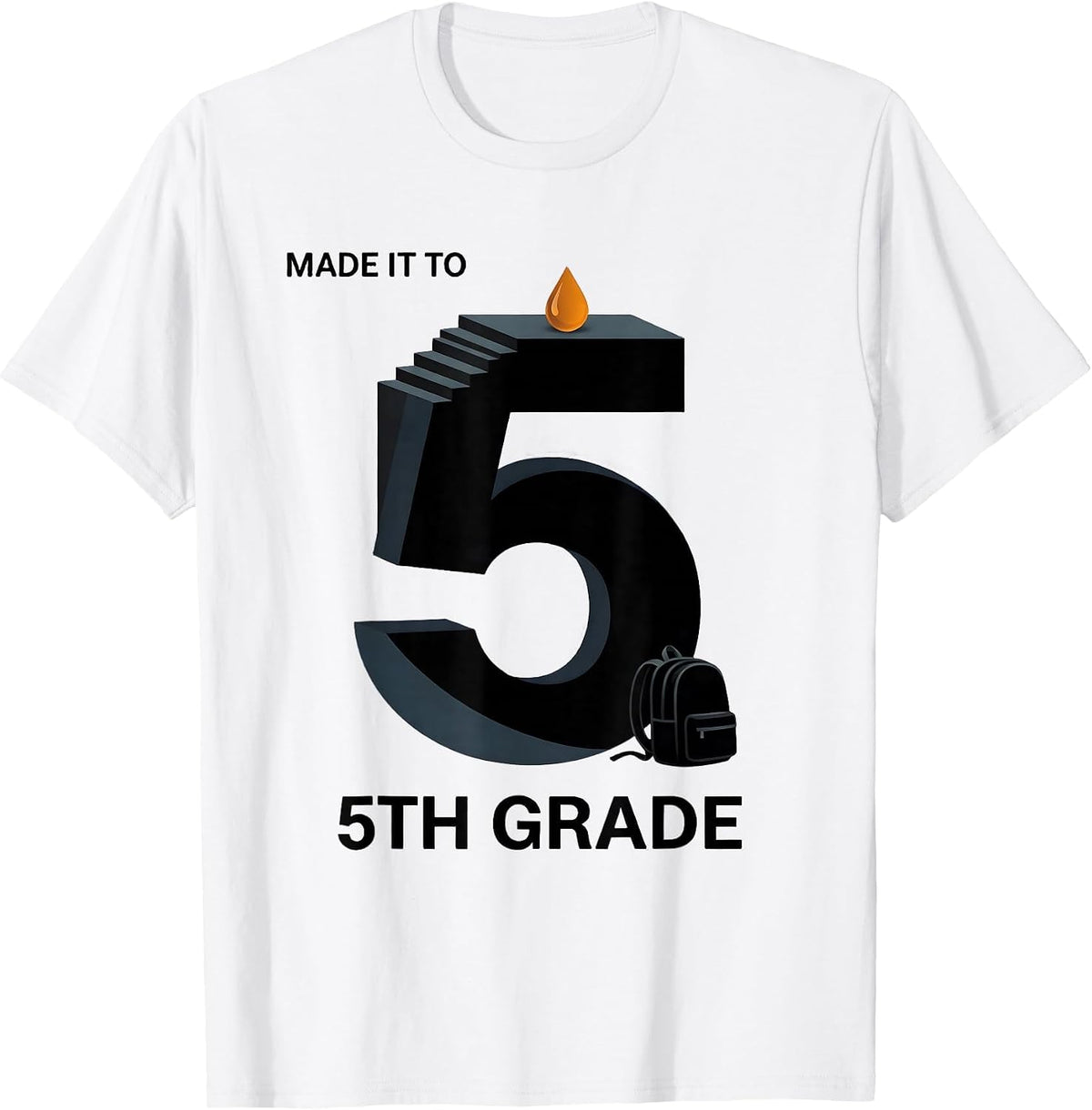 Men's Made It To 5th Grade Groovy Back To School First Day of T-Shirt - White