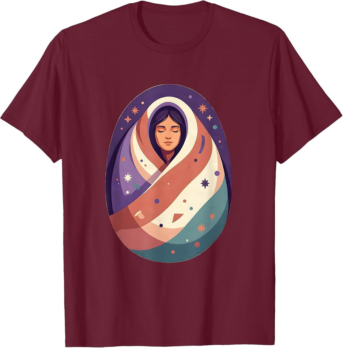 Men's Autism Weighted Blanket Cocoon Comfort Illustration T-Shirt - Burgundy