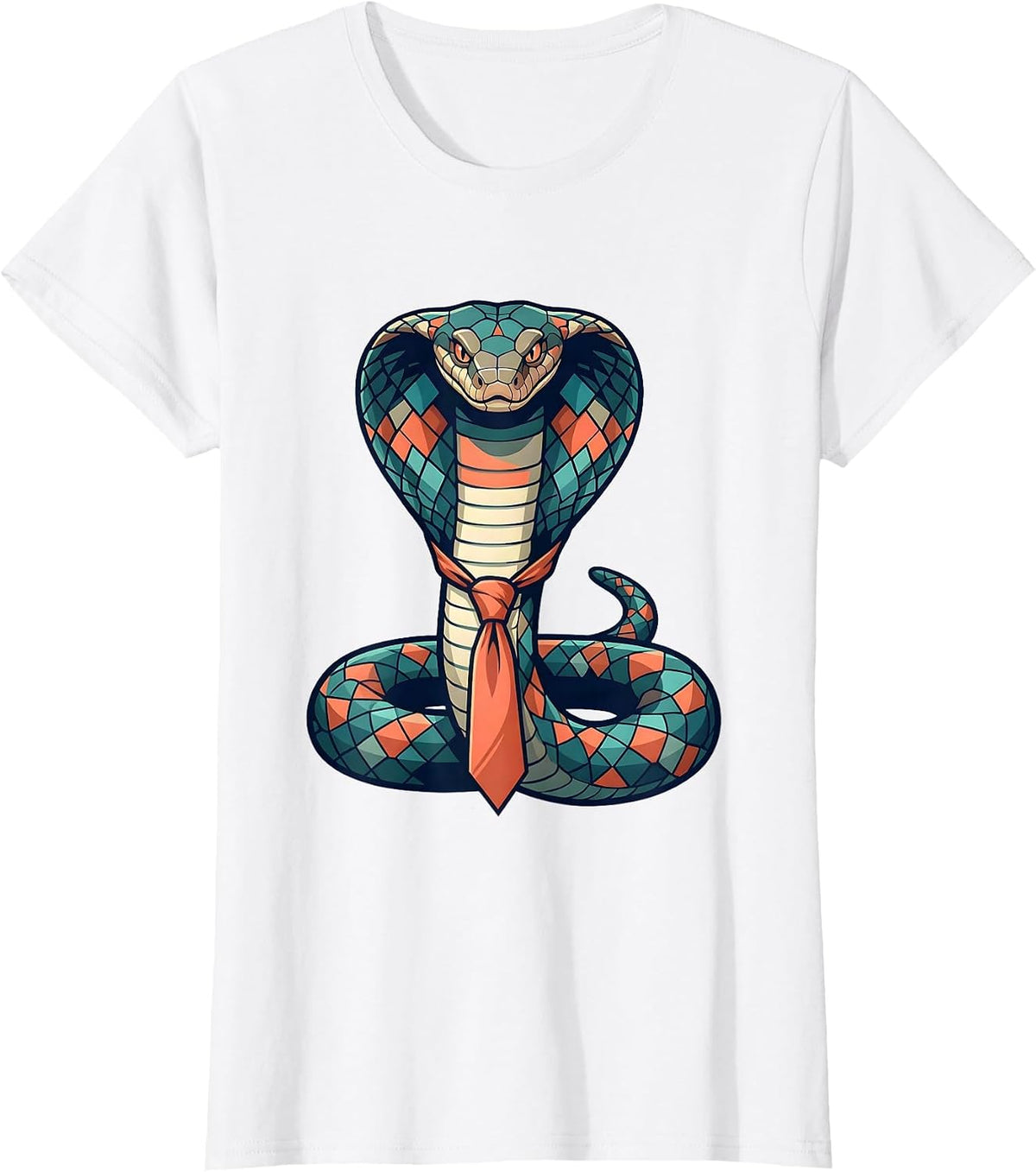 Charming Snake in Silk Tie Rizz Em With the Tism T-Shirt - White