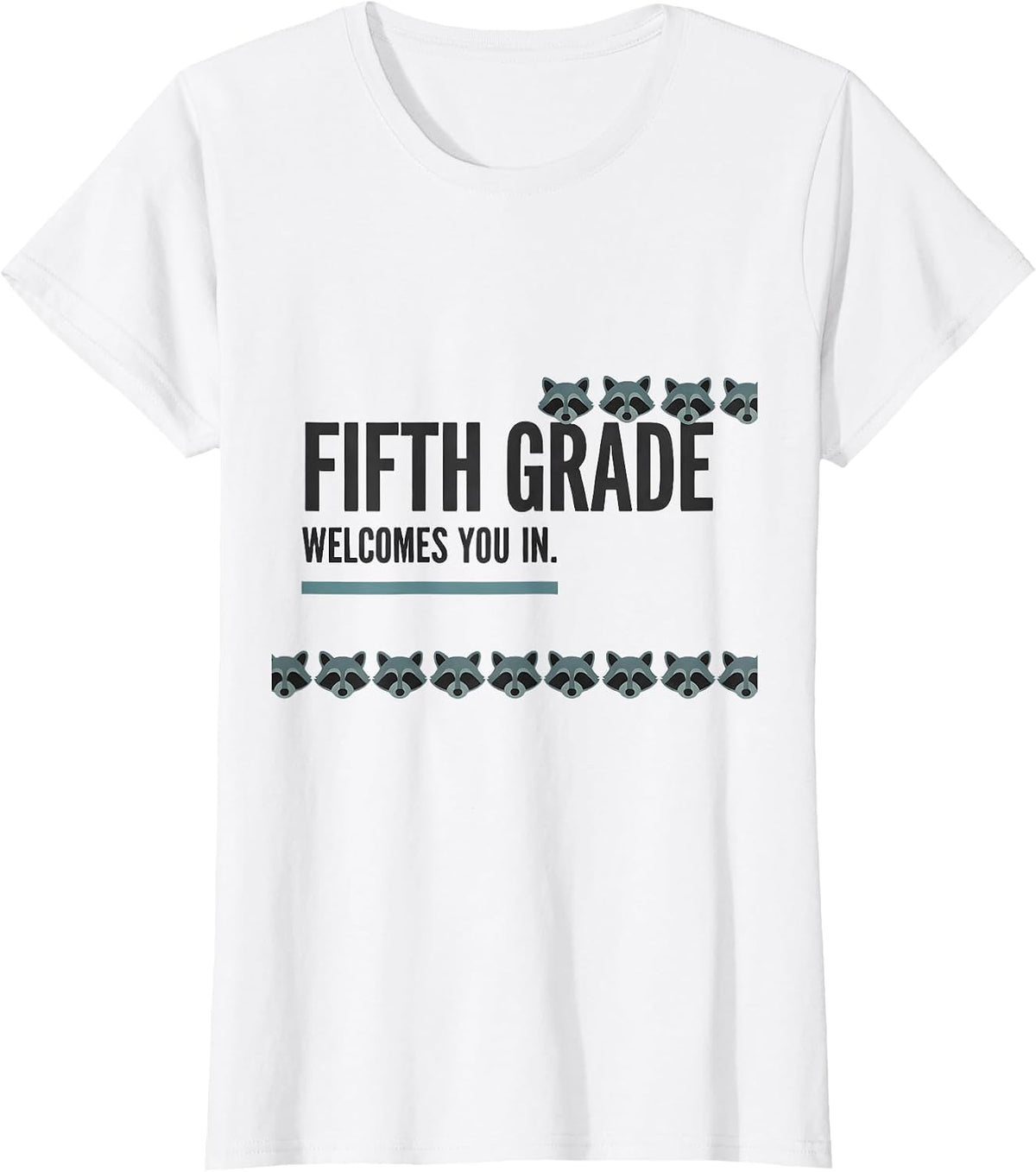 Women's Fifth Grade Welcomes You In Minimalist Back to School T-Shirt - White