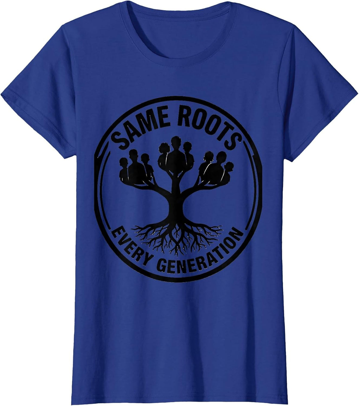 Women's Same Roots Every Generation Family Reunion Matching Group T-Shirt - Royal Blue