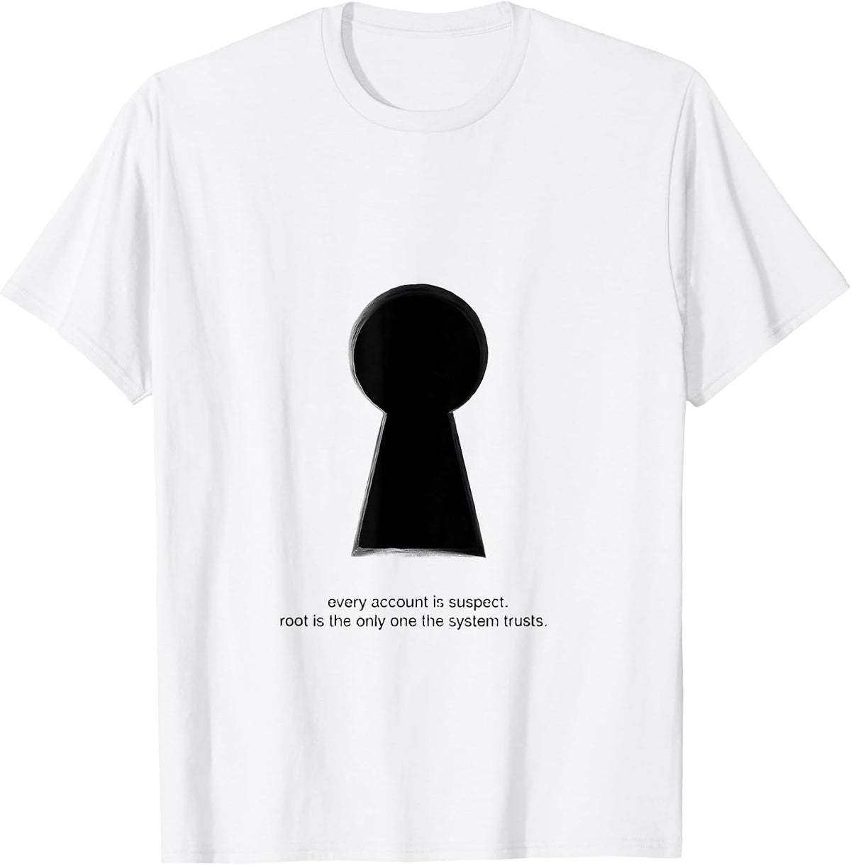 Men's every account is suspect root Linux Sysadmin Humor T-Shirt - White