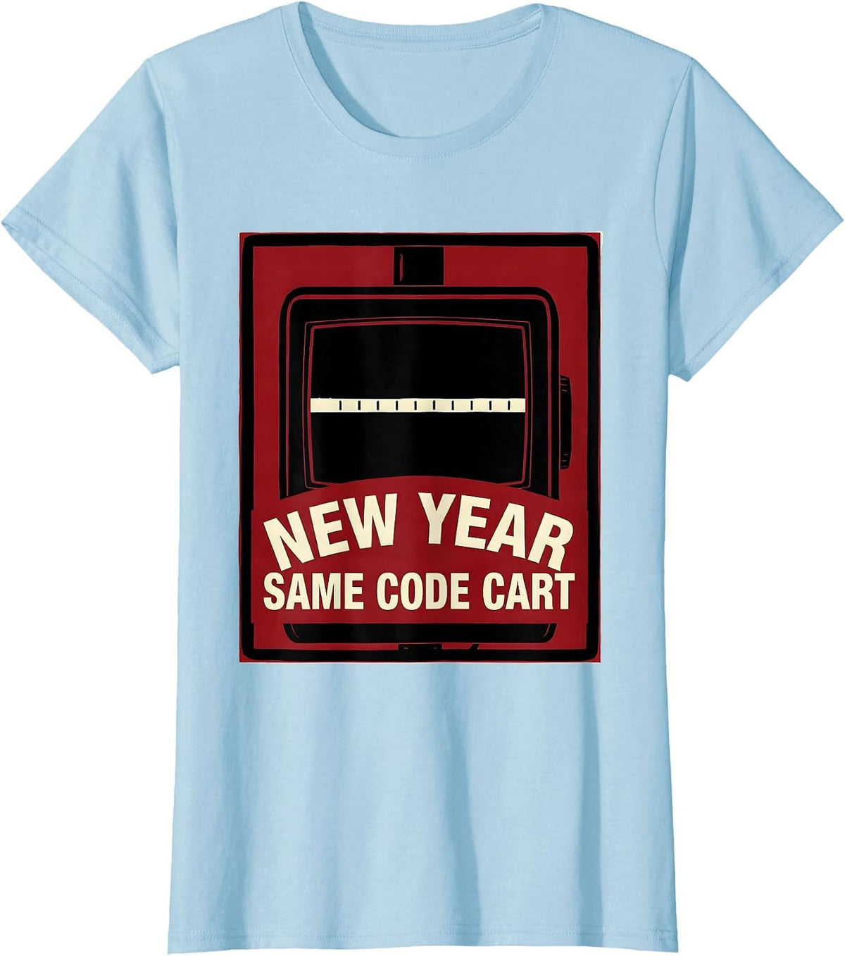 New Year, Same Code Cart Funny Nurse New Years Eve Party T-Shirt - Baby Blue