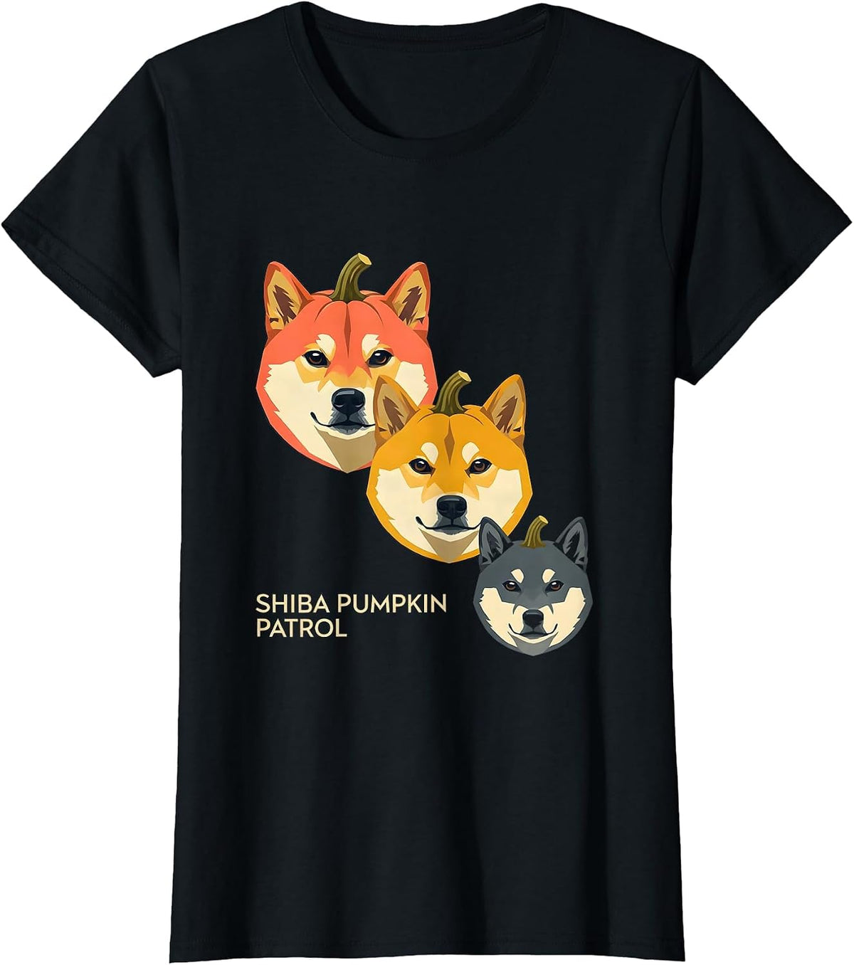 Shiba Pumpkin Patrol Cute Shiba Inu Halloween Dog Lover T-Shirt - Black
