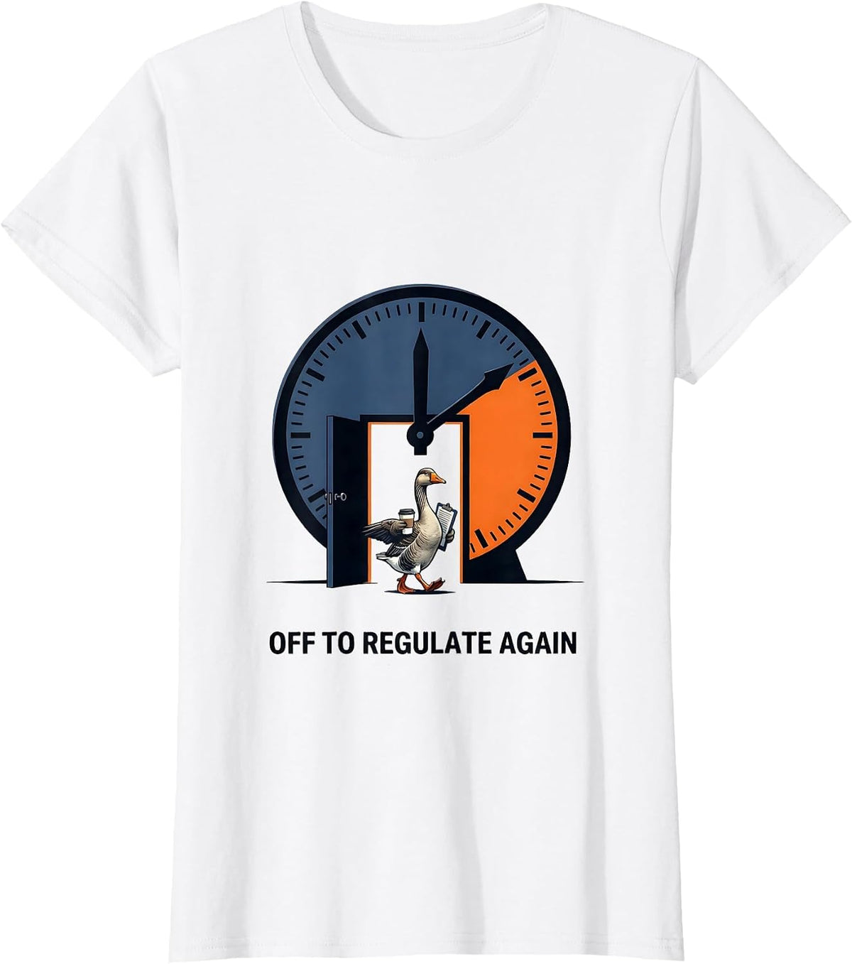 Women's Off To Regulate Again Funny Mental Health Counselor Silly T-Shirt - White