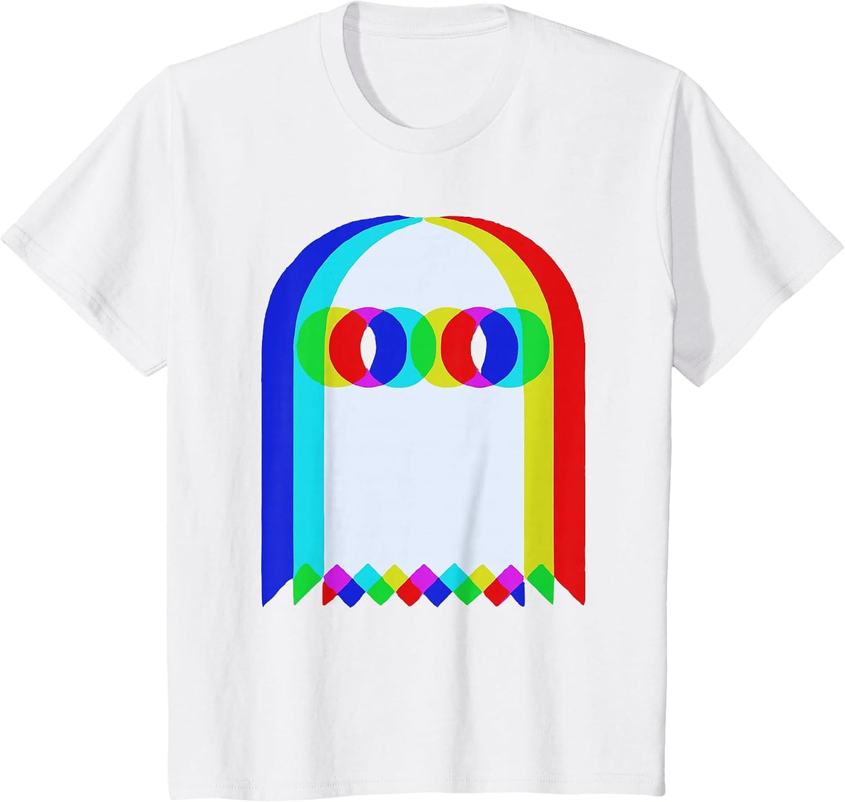 Ghost Trippy Vaporwave Halloween Techno Rave EDM DJ Music T-Shirt - White