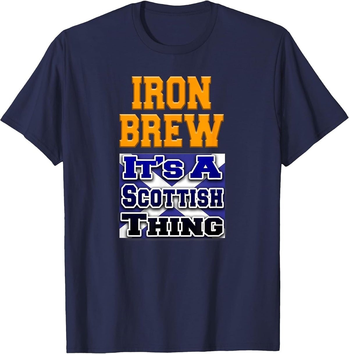 Iron Brew A Scottish Thing Scotland Soda Can T-Shirt - Navy Blue