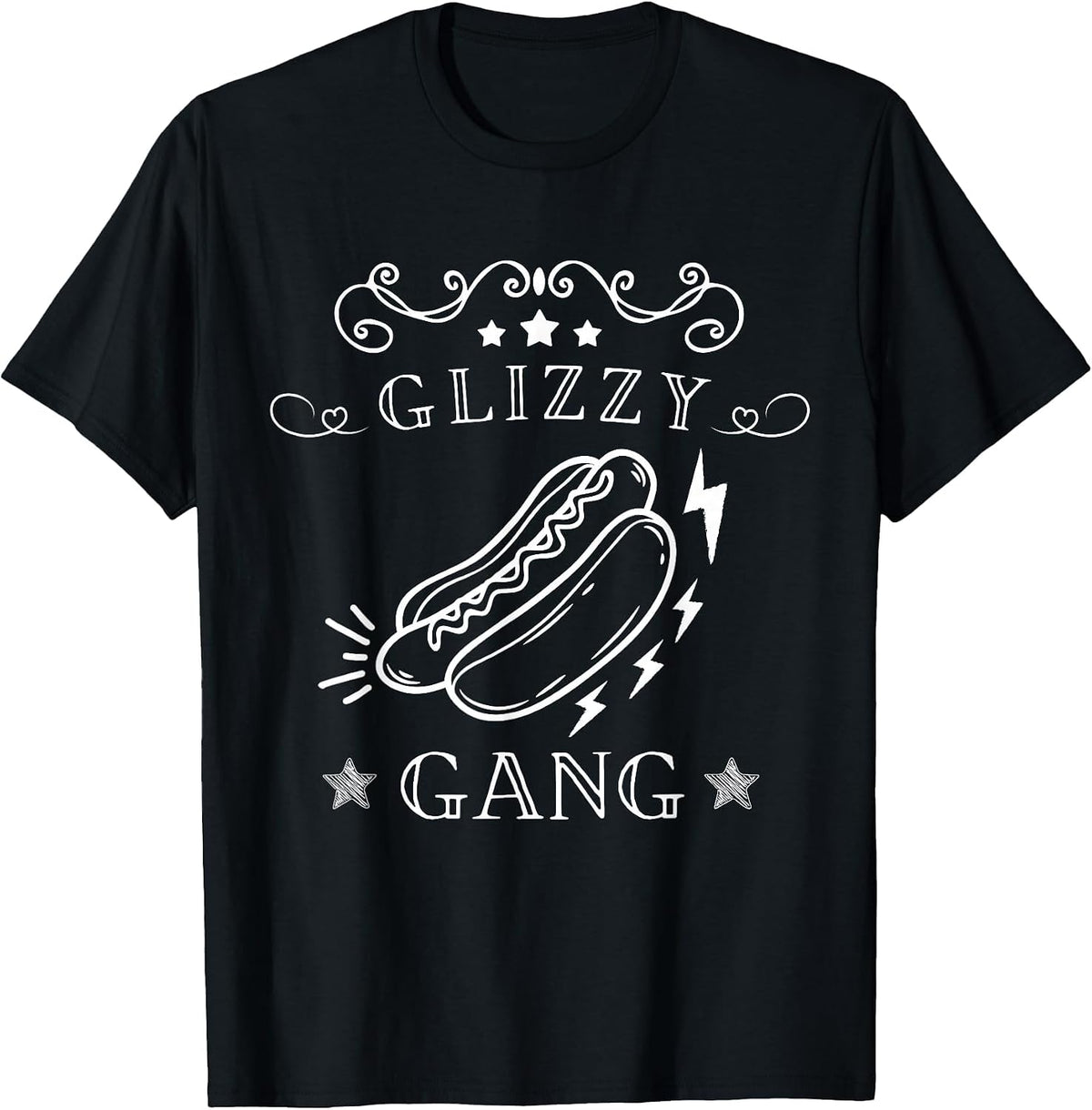 Funny Hot Dog Glizzy Gang - Gladiator Gobbler T-Shirt - Black