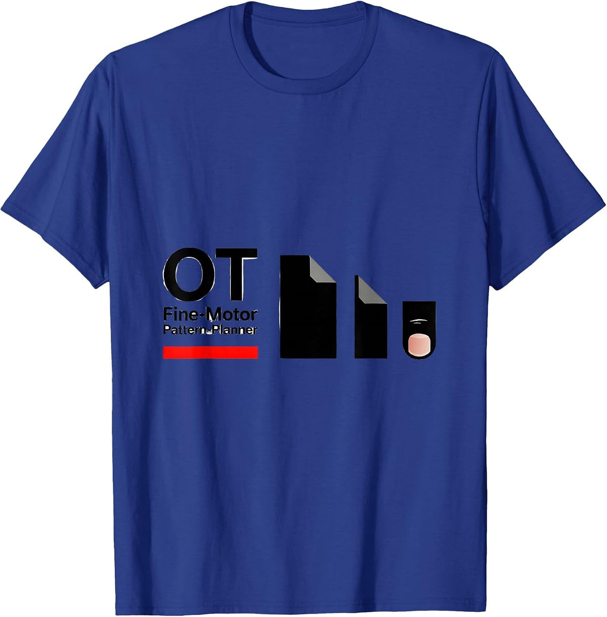 Men's OT Fine-Motor Pattern-Planner Occupational Therapy OT T-Shirt - Royal Blue