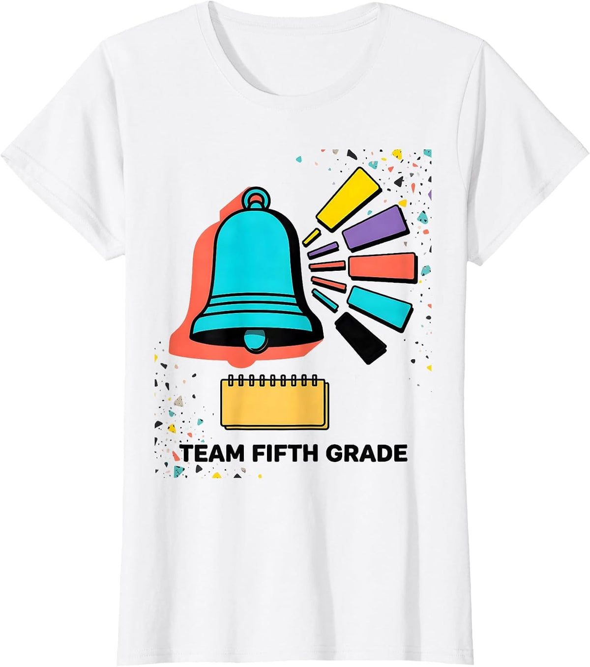Team Fifth Grade Memphis Postmodern Back To School Student T-Shirt - White