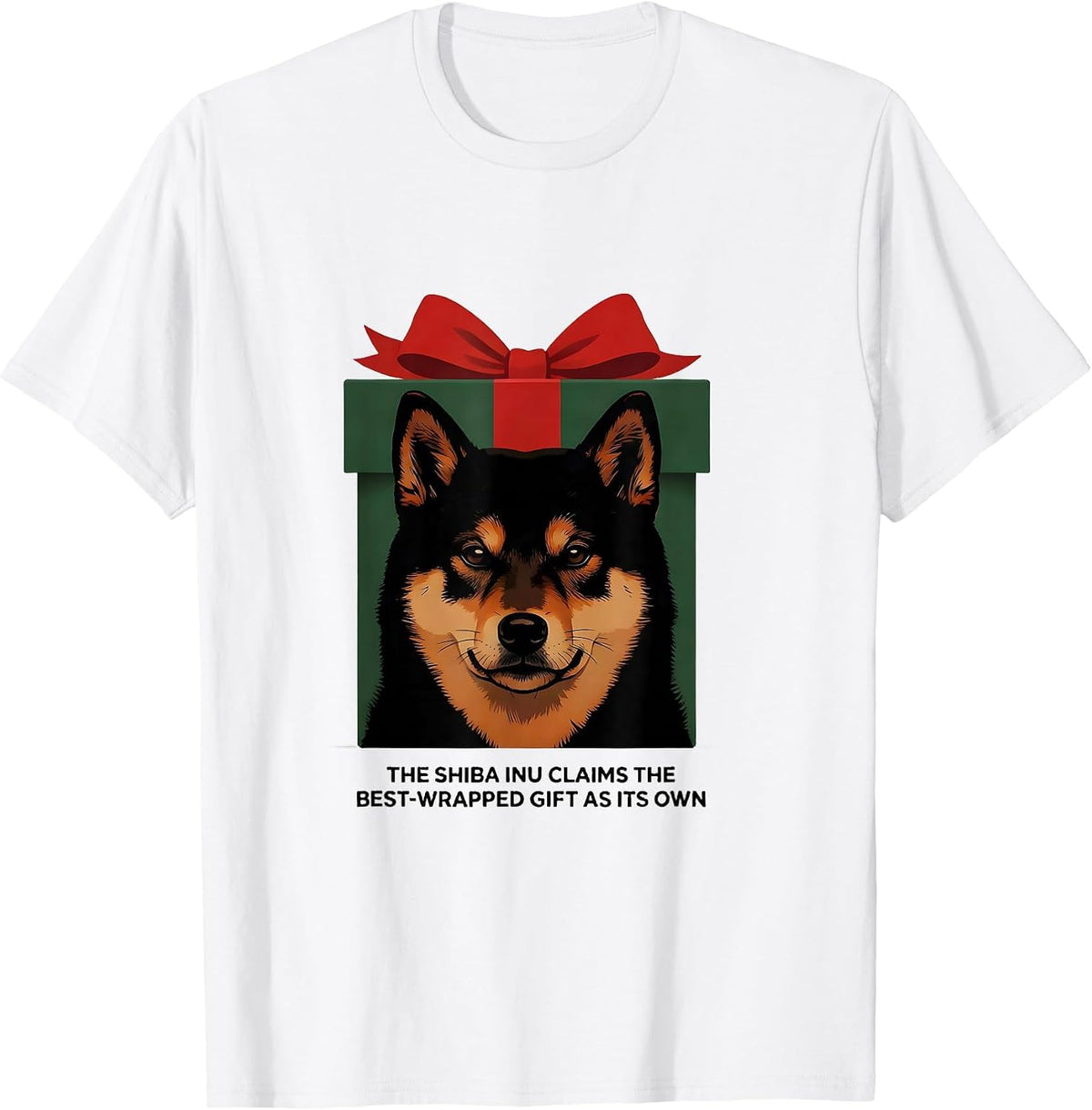 Men's The Shiba Inu Claims The Best-Wrapped Gift As Its Own T-Shirt - White