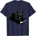 I Sleep On The Edge Now Funny Pitbull Dog Mom Humor T-Shirt - Navy Blue