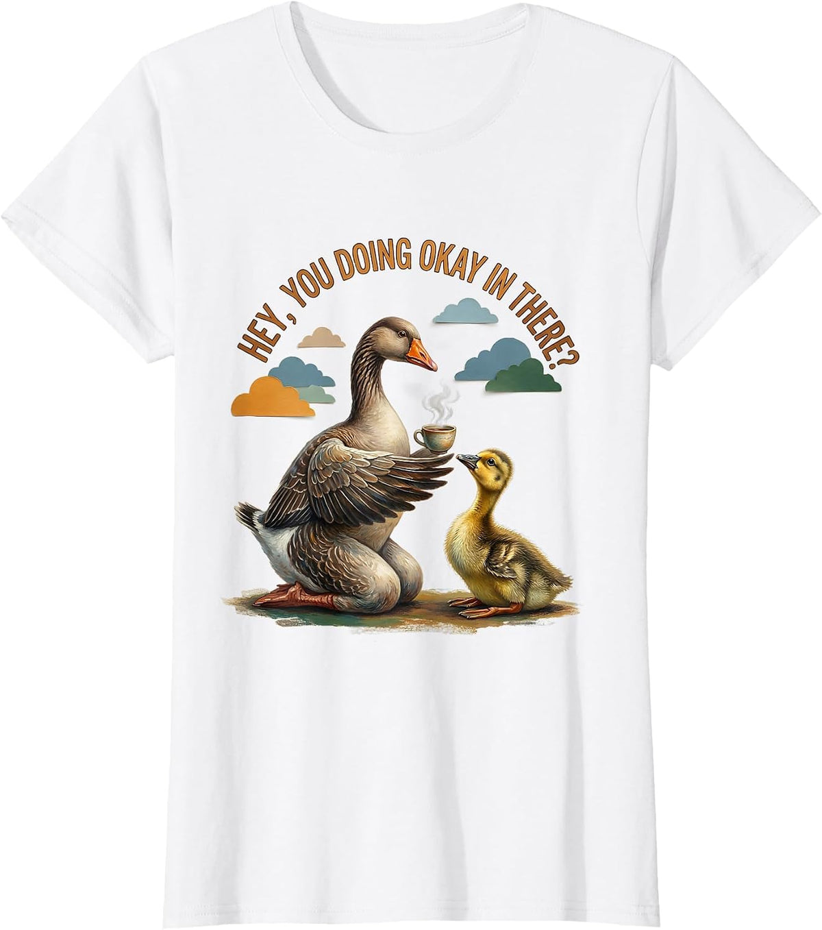 Women's Hey, You Doing Okay In There? Funny Mental Health Counselor T-Shirt - White