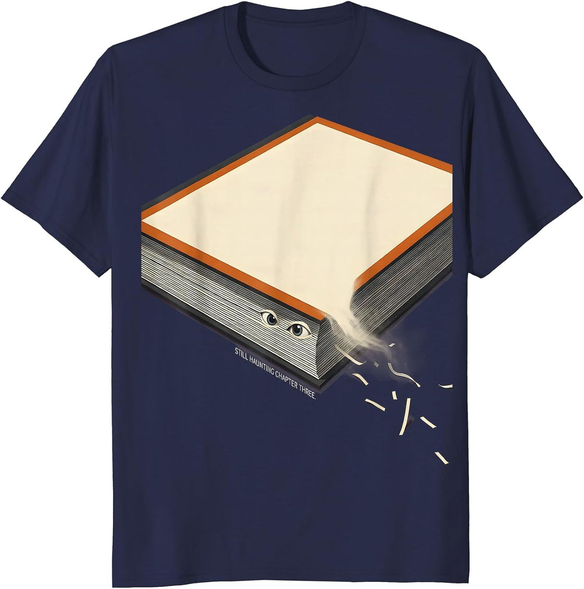 Still Haunting Chapter Three Editorial Conceptual Bookish T-Shirt - Navy Blue