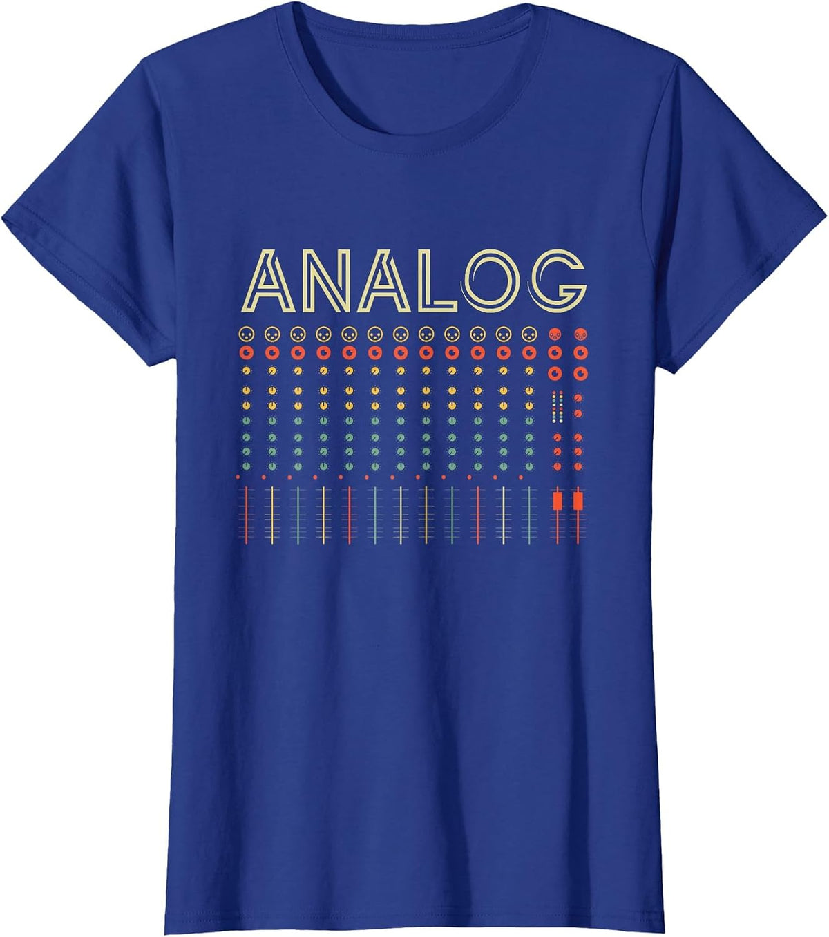 Retro Modular Synthesizer Analog Music Synth T-Shirt - Royal Blue