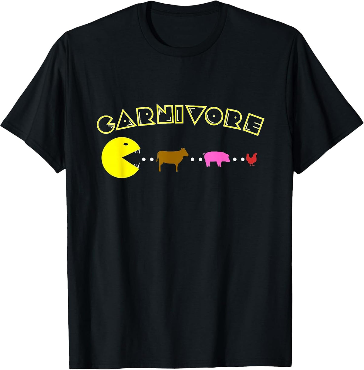 Carnivore Keto Diet Meat Eater Funny T-Shirt - Black