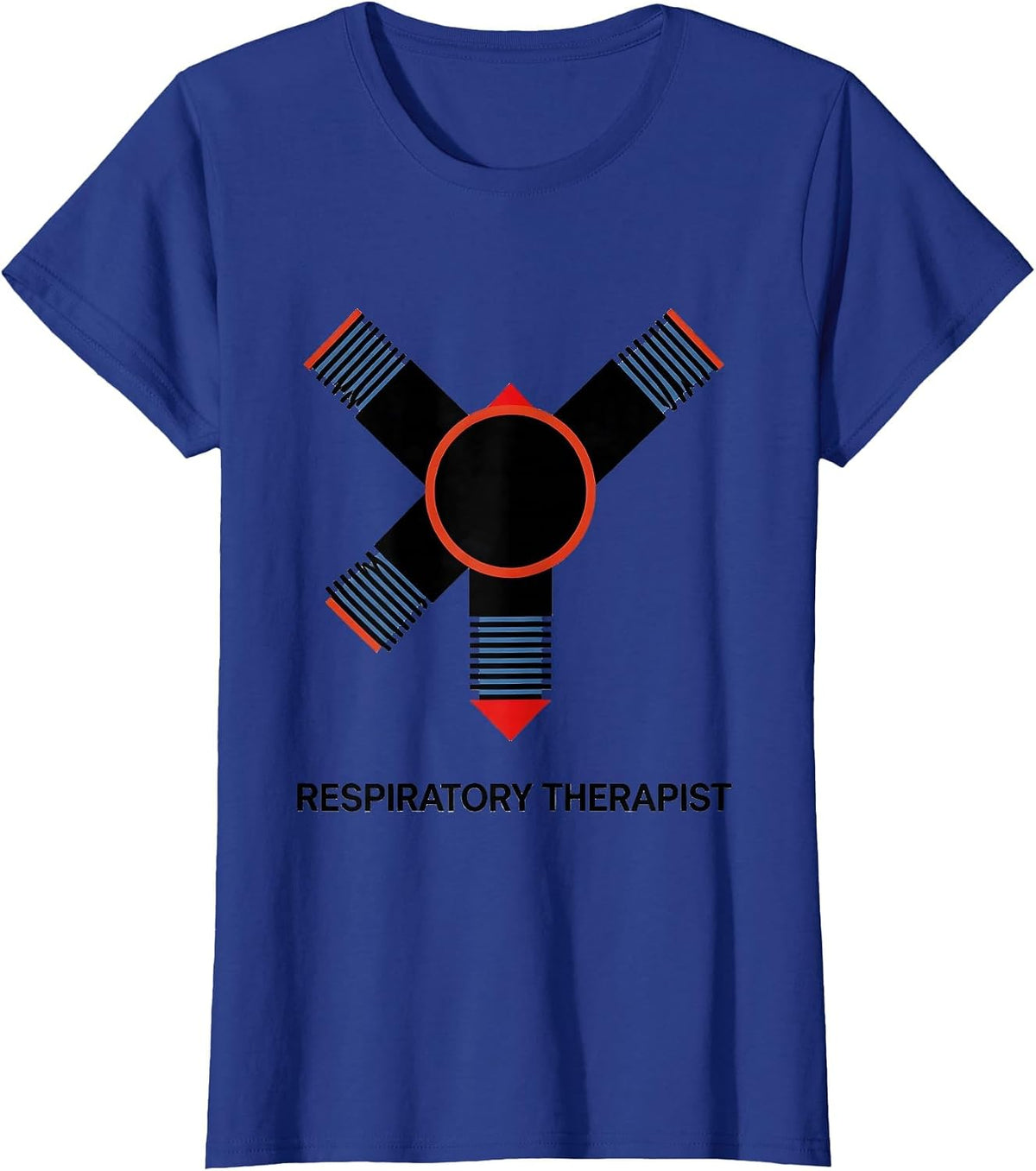 Women's Respiratory Therapist Bauhaus Modernist RT Pride T-Shirt - Royal Blue