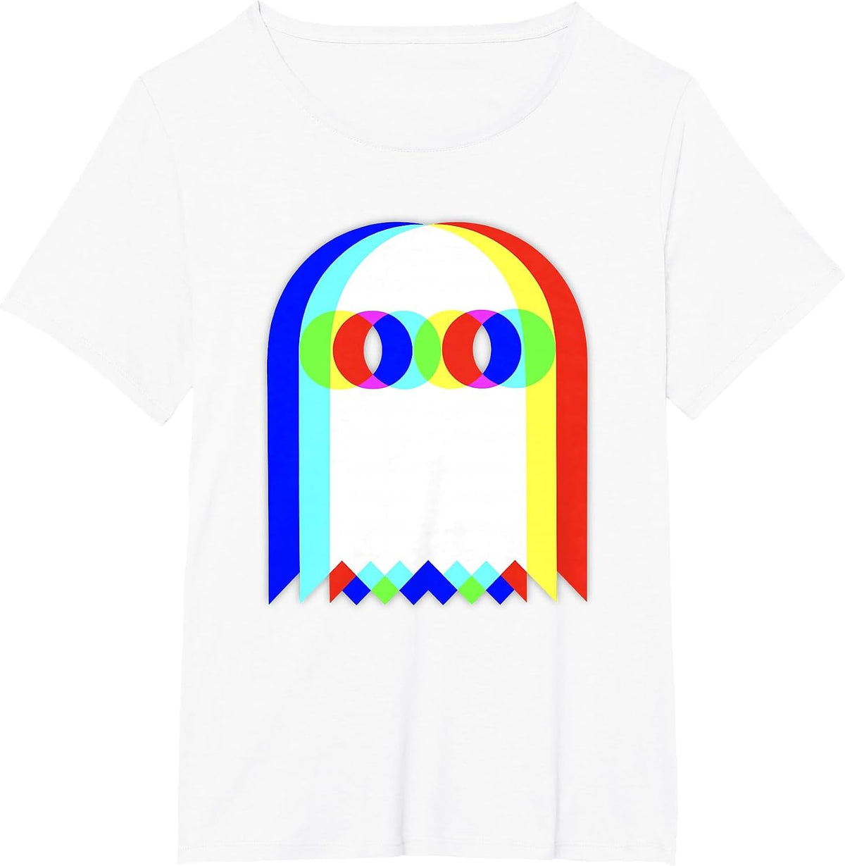 Vaporwave Psychedelic Ghost Retro Halloween Techno EDM T-Shirt - White