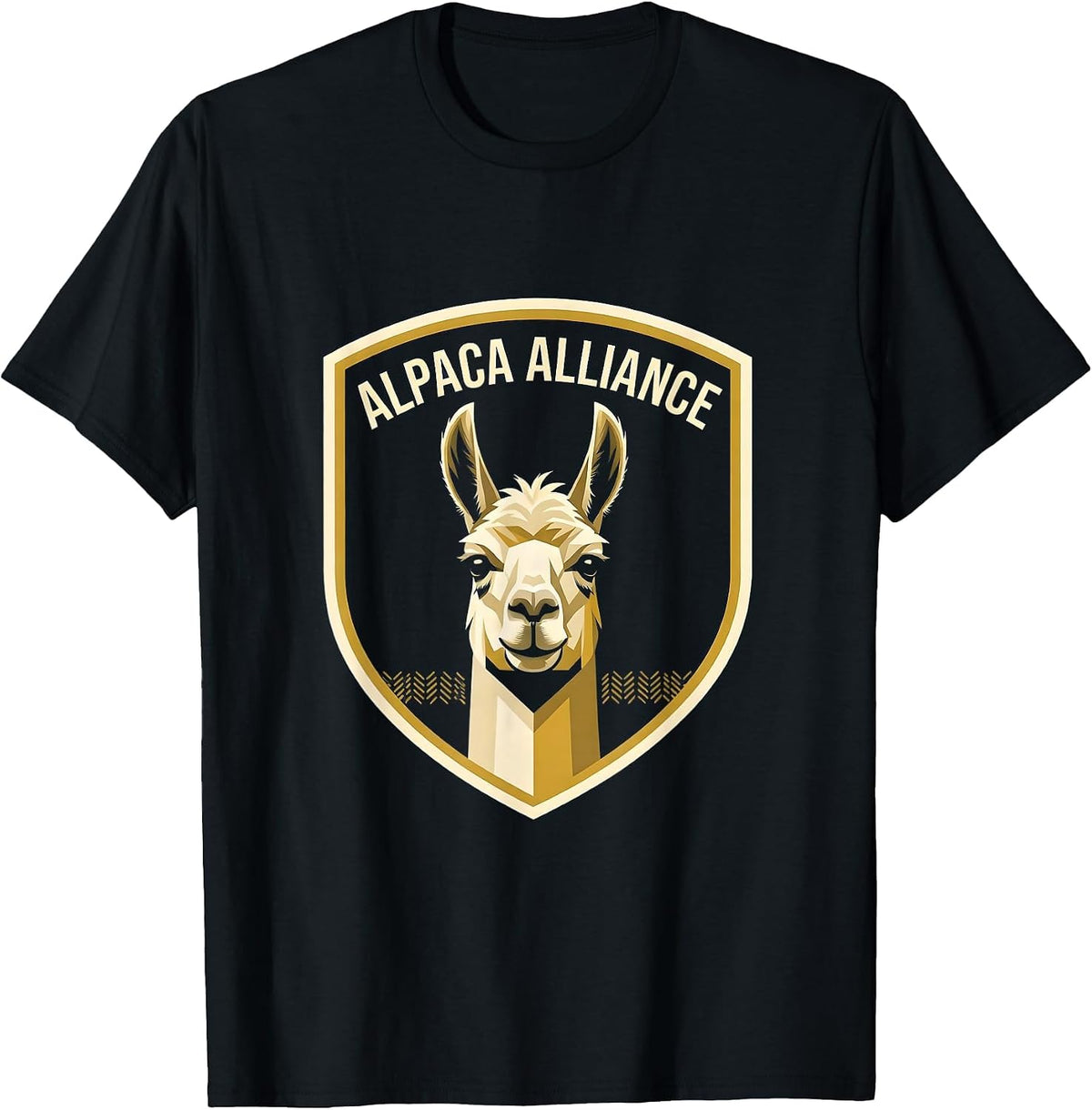 Men's Alpaca Alliance Funny Llama Humor Novelty Gift T-Shirt - Black