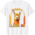 Men's Don't Llama Me Funny Llama Lover Gift Paper Cutout T-Shirt - White