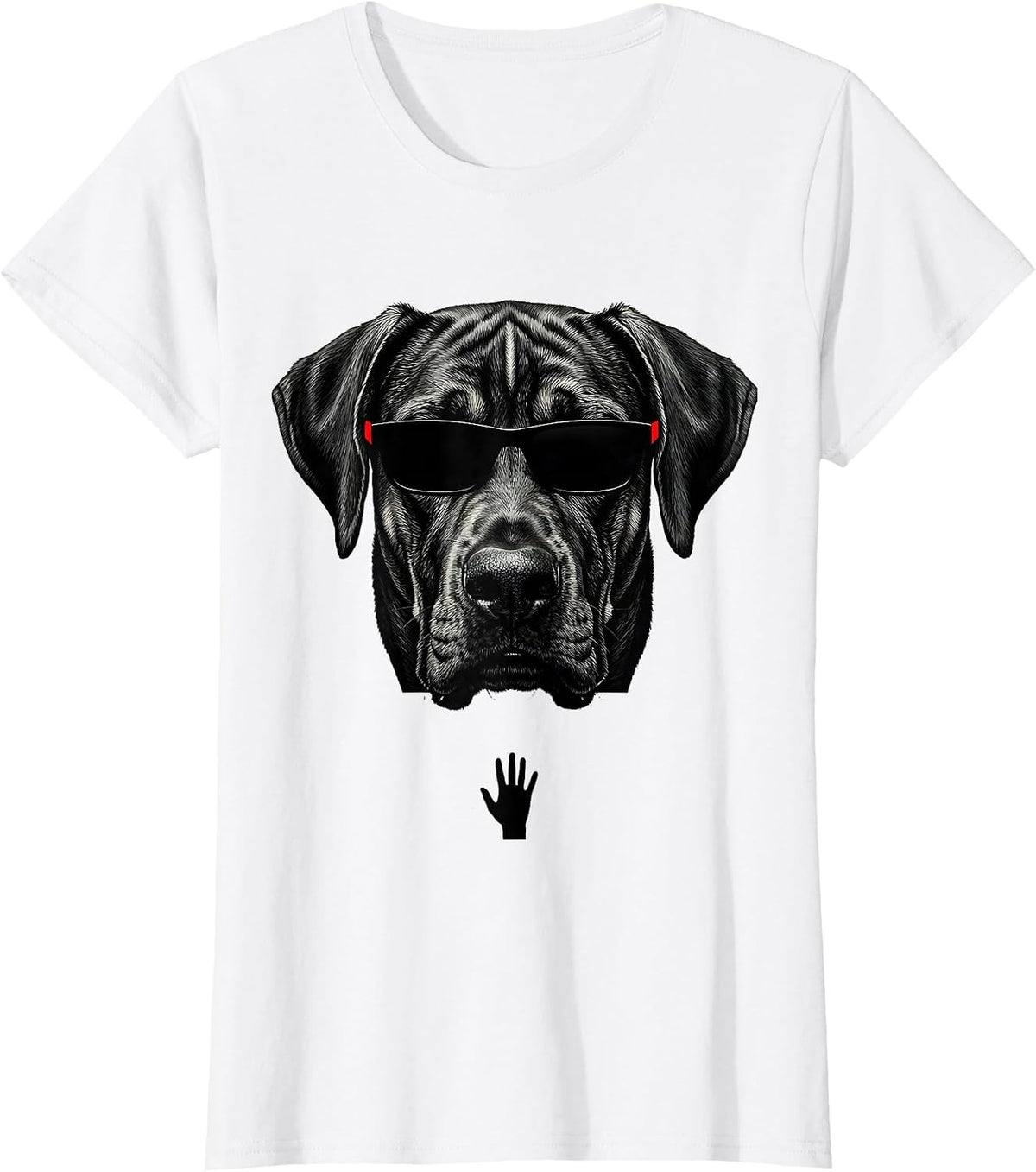 Women's Rhodesian Ridgeback Sunglasses Dog Breed Portrait Humor T-Shirt - White