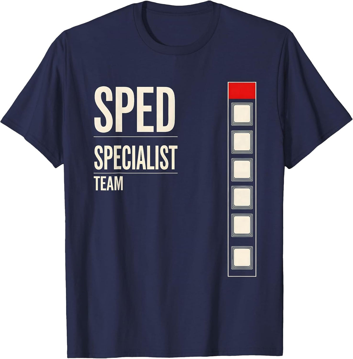 Men's SPED Specialist Team Retro Special Education Teacher Squad T-Shirt - Navy Blue