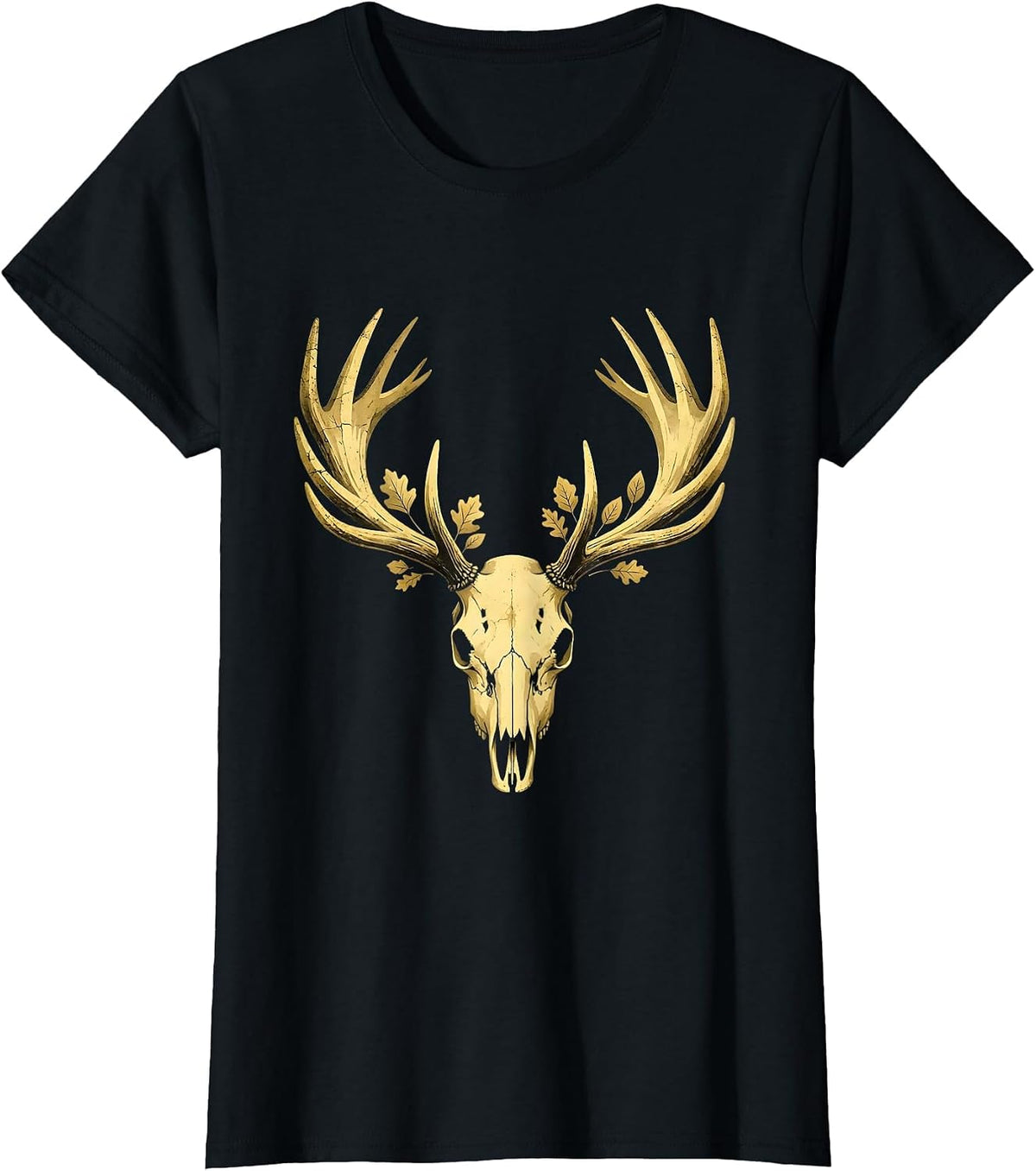 Elk Bugling in Autumn Forest Clearing T-Shirt - Black
