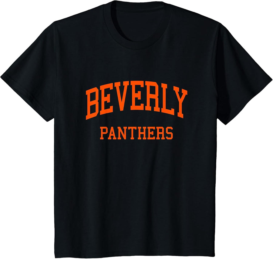 Beverly High School HS Beverly MA Retro Sports T-Shirt - Black