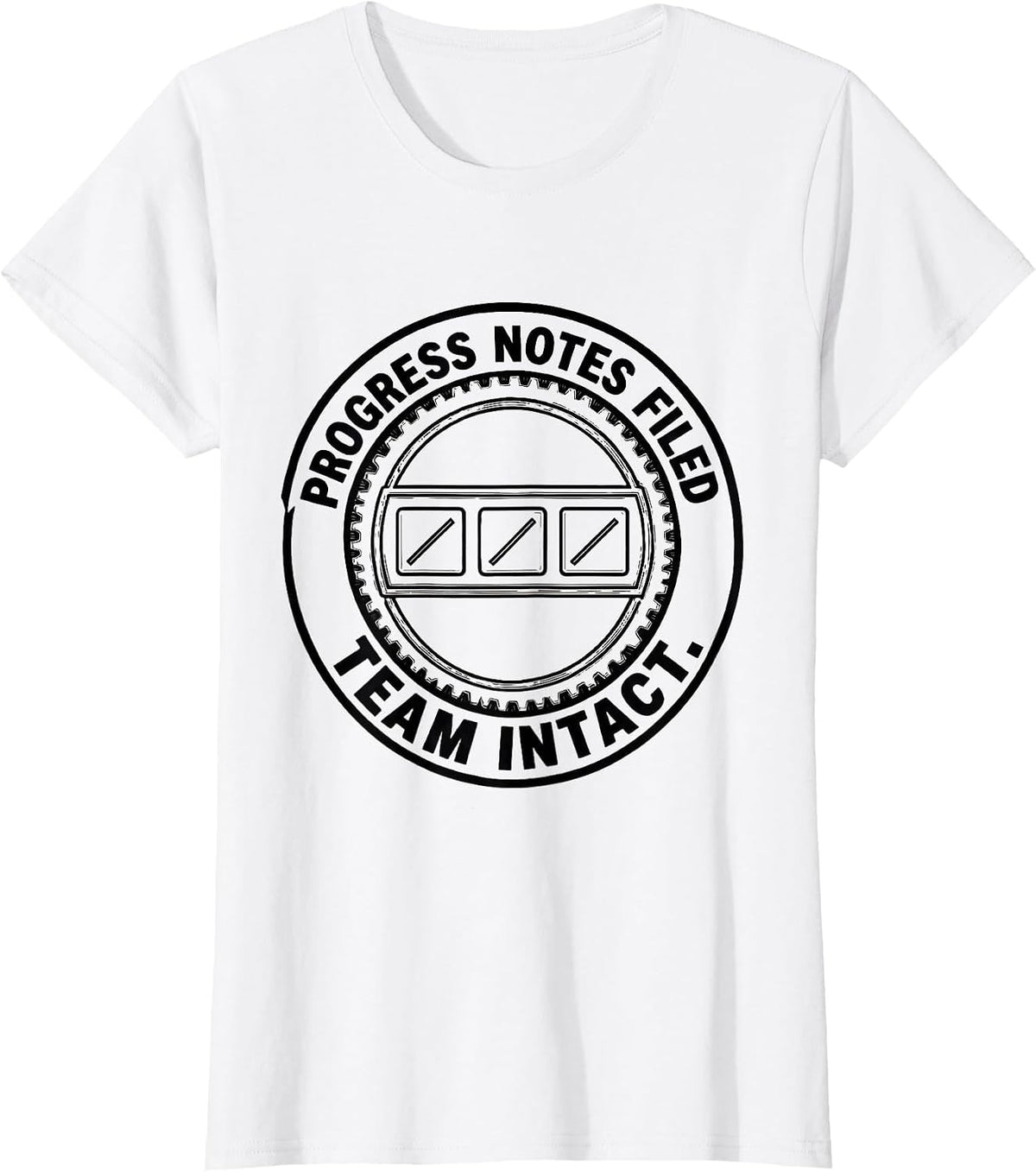 Progress Notes Filed Team Intact Special Education Teacher T-Shirt - White