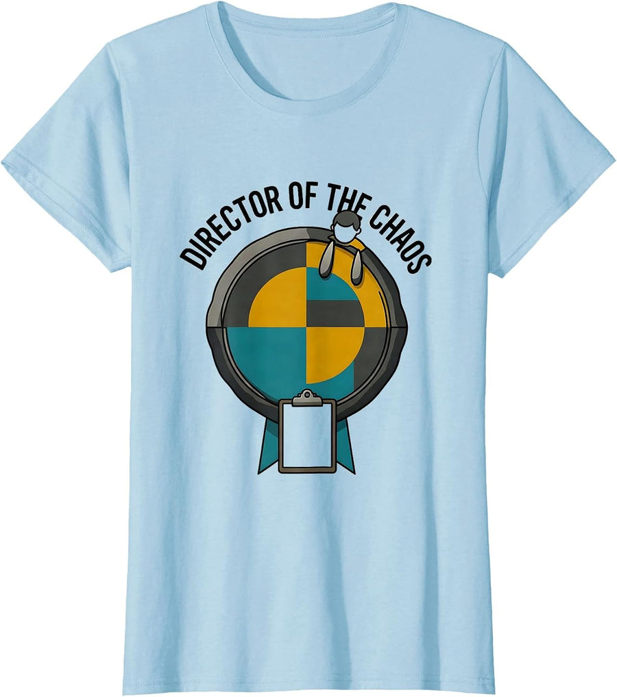 Women's Director Of The Chaos Midcentury Modern Daycare Provider T-Shirt - Baby Blue
