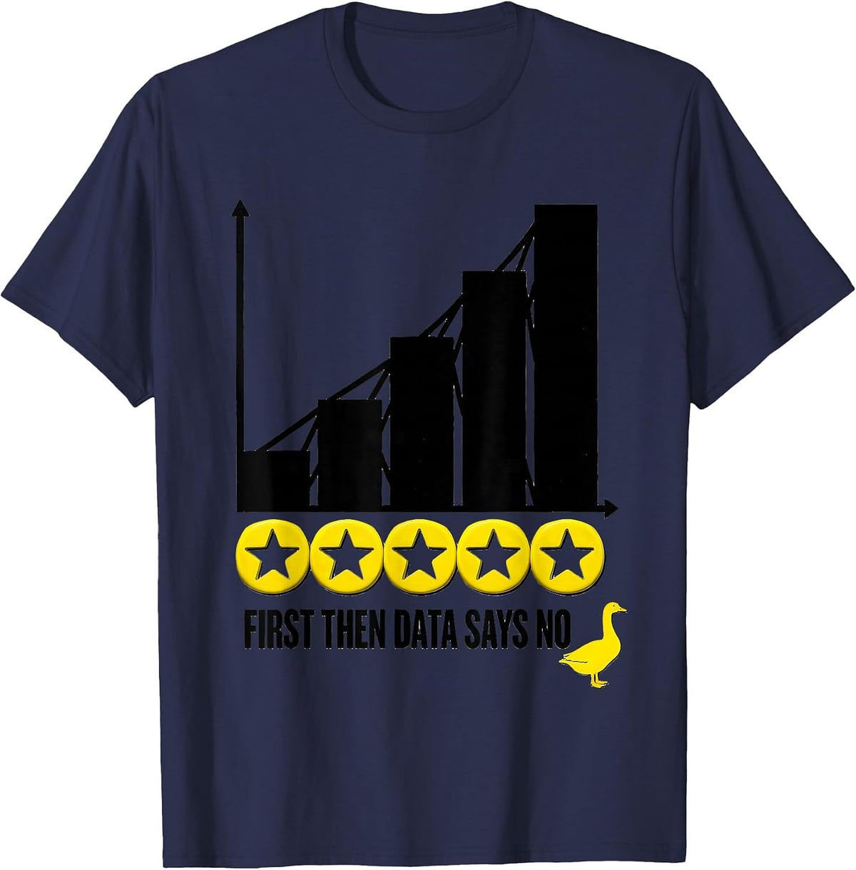 Men's First Then Data Says No Funny Special Education Teacher SPED T-Shirt - Navy Blue