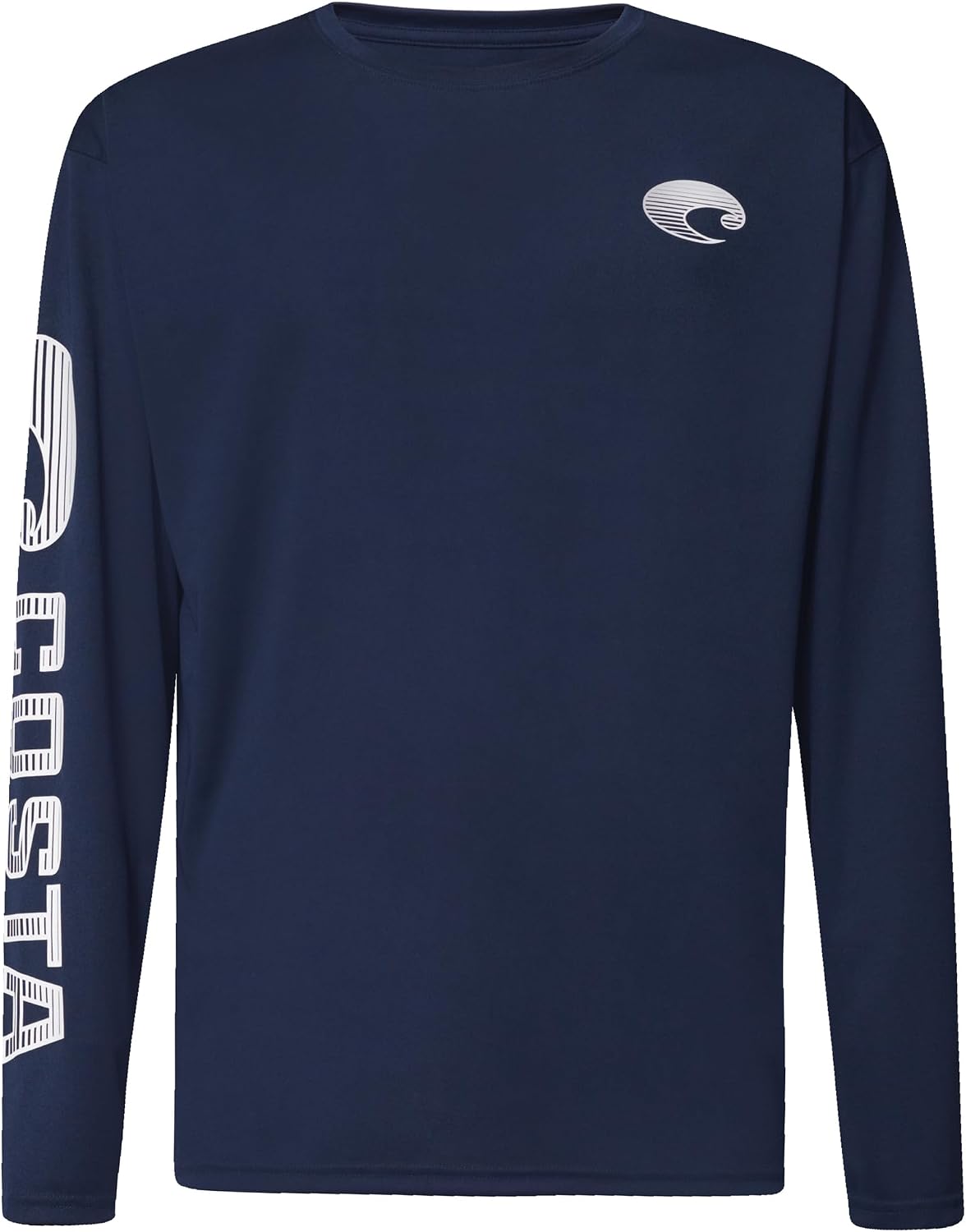 Costa Del Mar Mens Tech Crew Performance Long Sleeve Shirt - Navy