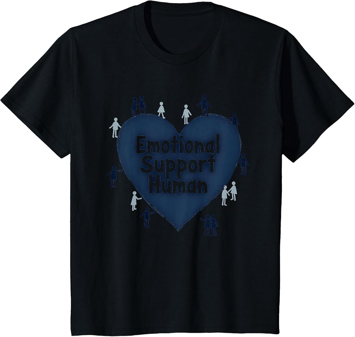 Emotional Support Human Counselor Gift T-Shirt - Black