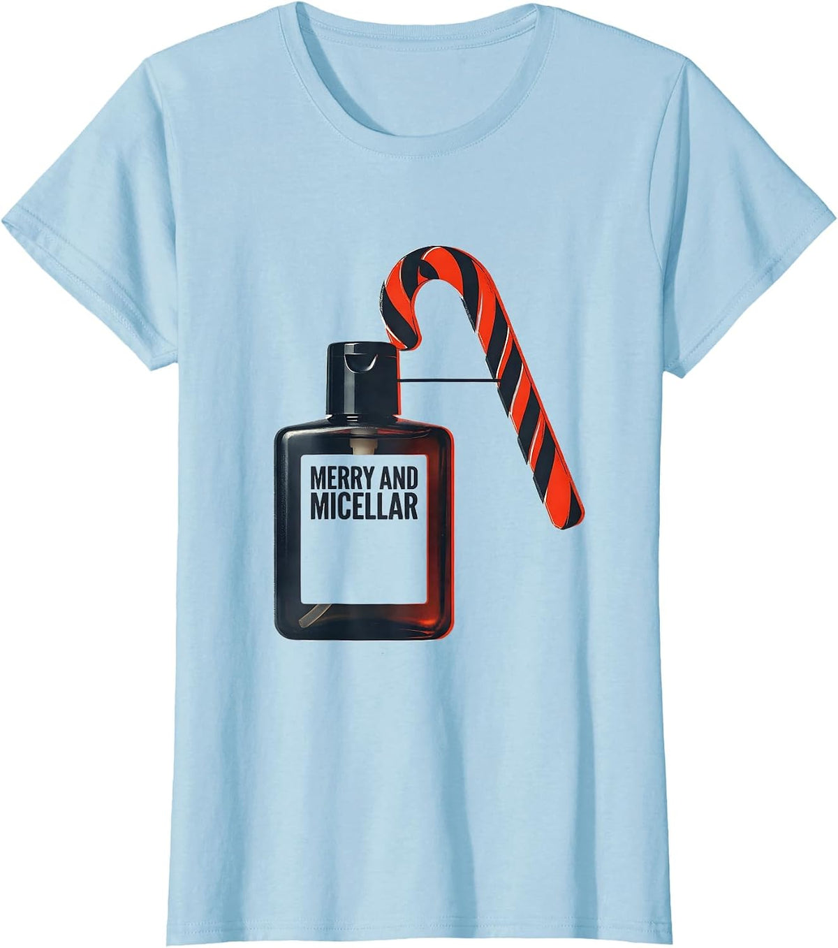 Merry And Micellar Esthetician Dermatology Christmas T-Shirt - Baby Blue