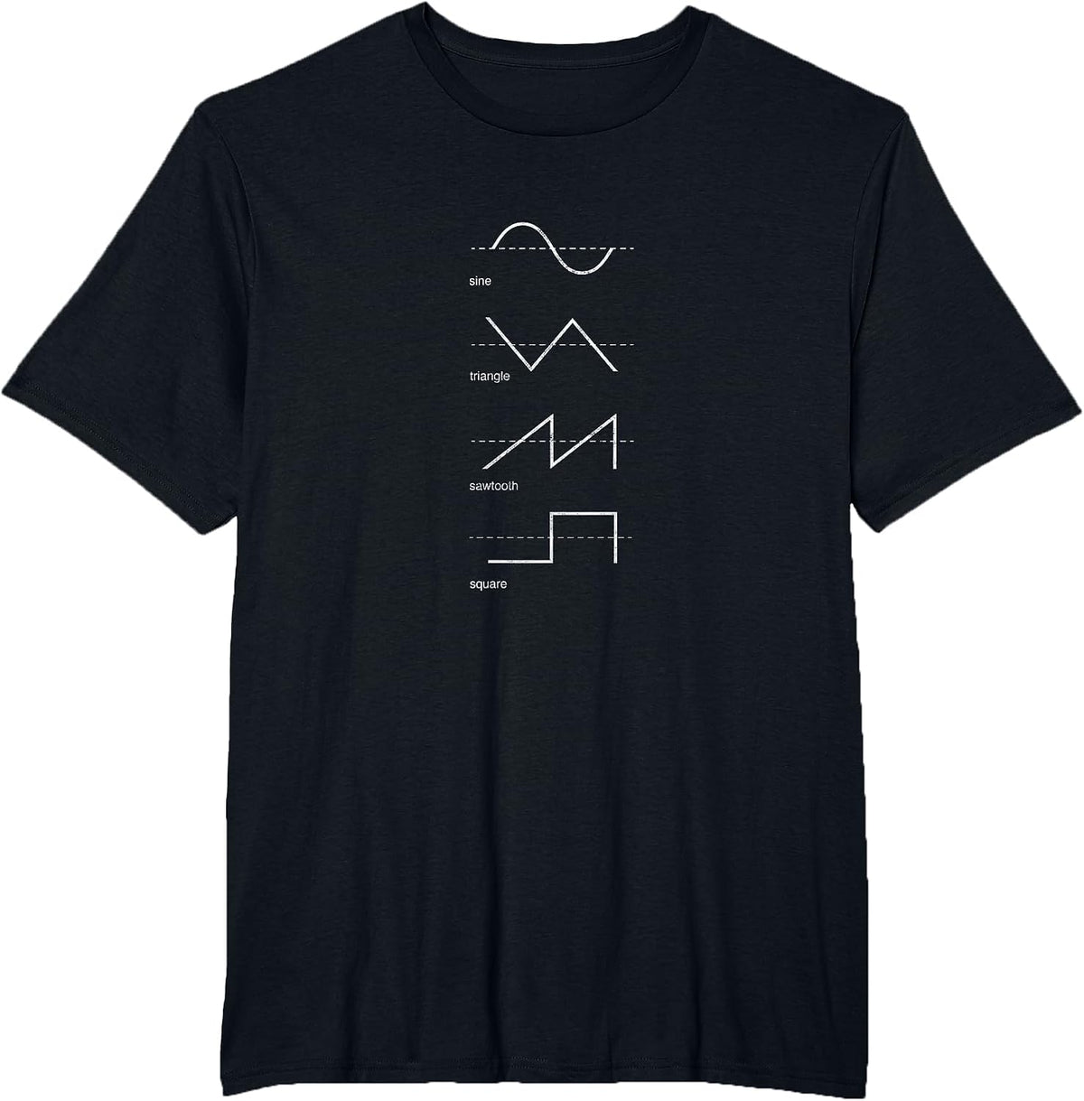 Synthesizer Audiowaves Vintage Analog Synthesizer Sound T-Shirt T-Shirt - Black