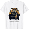 Men's I Am Second In Command Funny Pitbull Dog Mom Humor T-Shirt - White