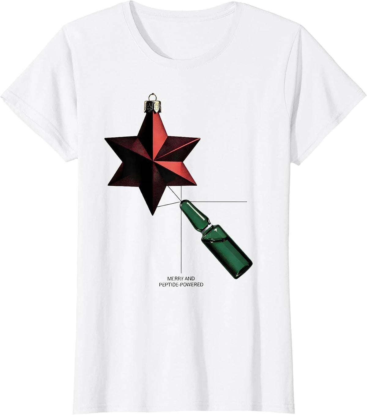Merry And Peptide-Powered Geometric Esthetician Dermatology T-Shirt - White