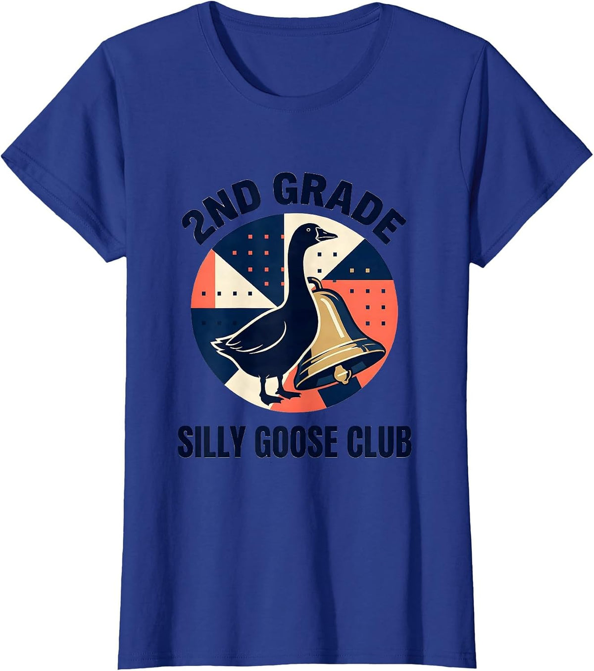 Women's 2nd Grade Silly Goose Club Funny Teacher Back To School T-Shirt - Royal Blue