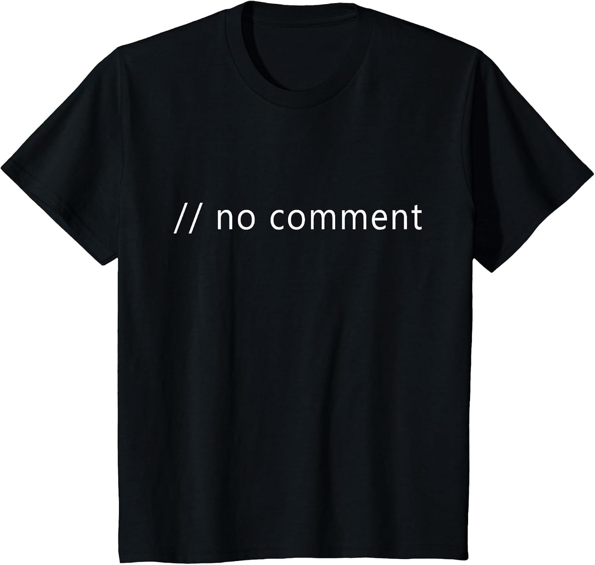Funny Programmer Comment Code T-Shirt Tee for Coders and Software Developers - Black