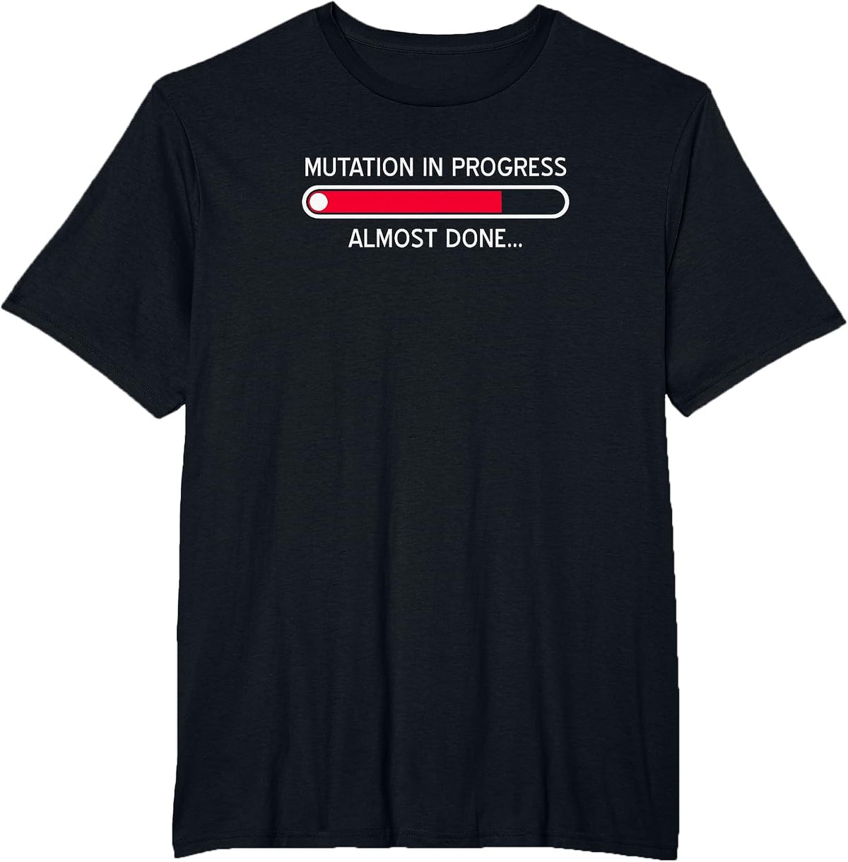 Mutation in Progress Funny Genetics Science Joke Biology T-Shirt - Black