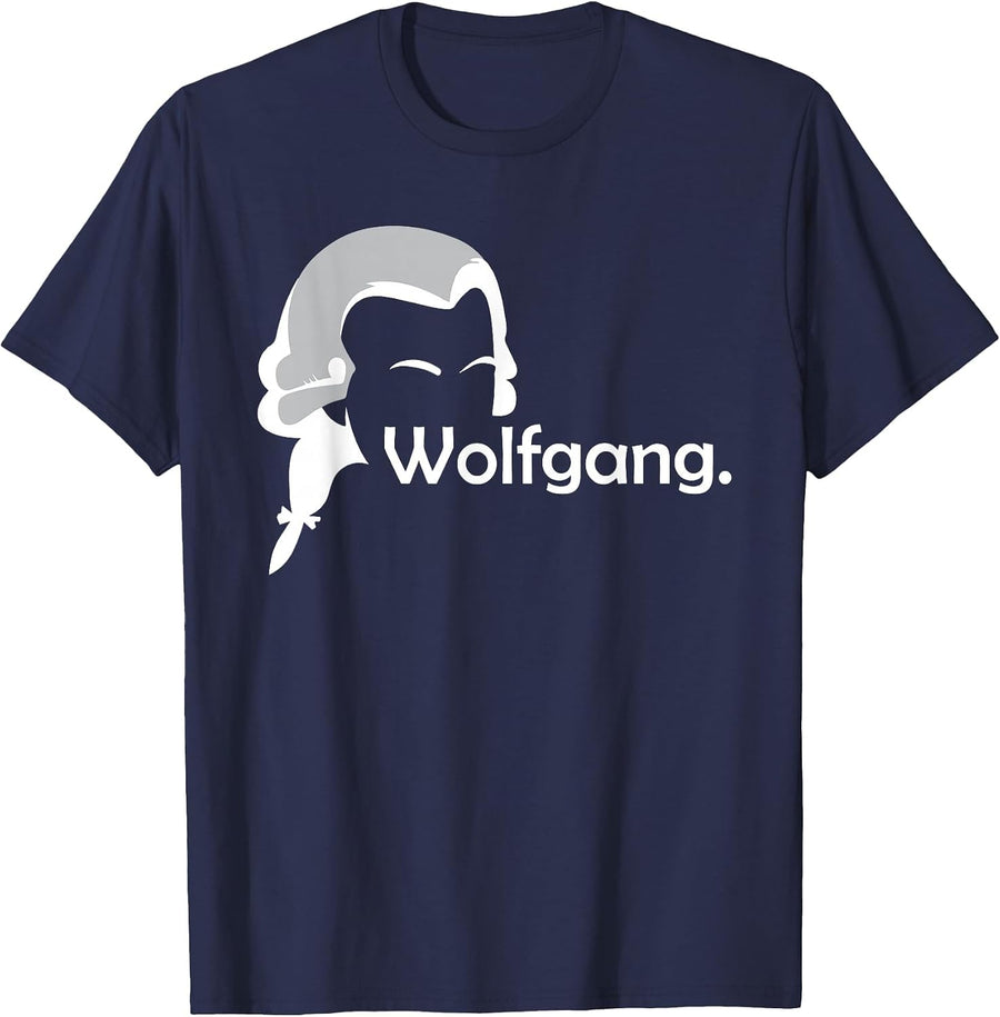 Wolfgang Mozart - Classical Music Composer Teacher Student T-Shirt - Navy Blue
