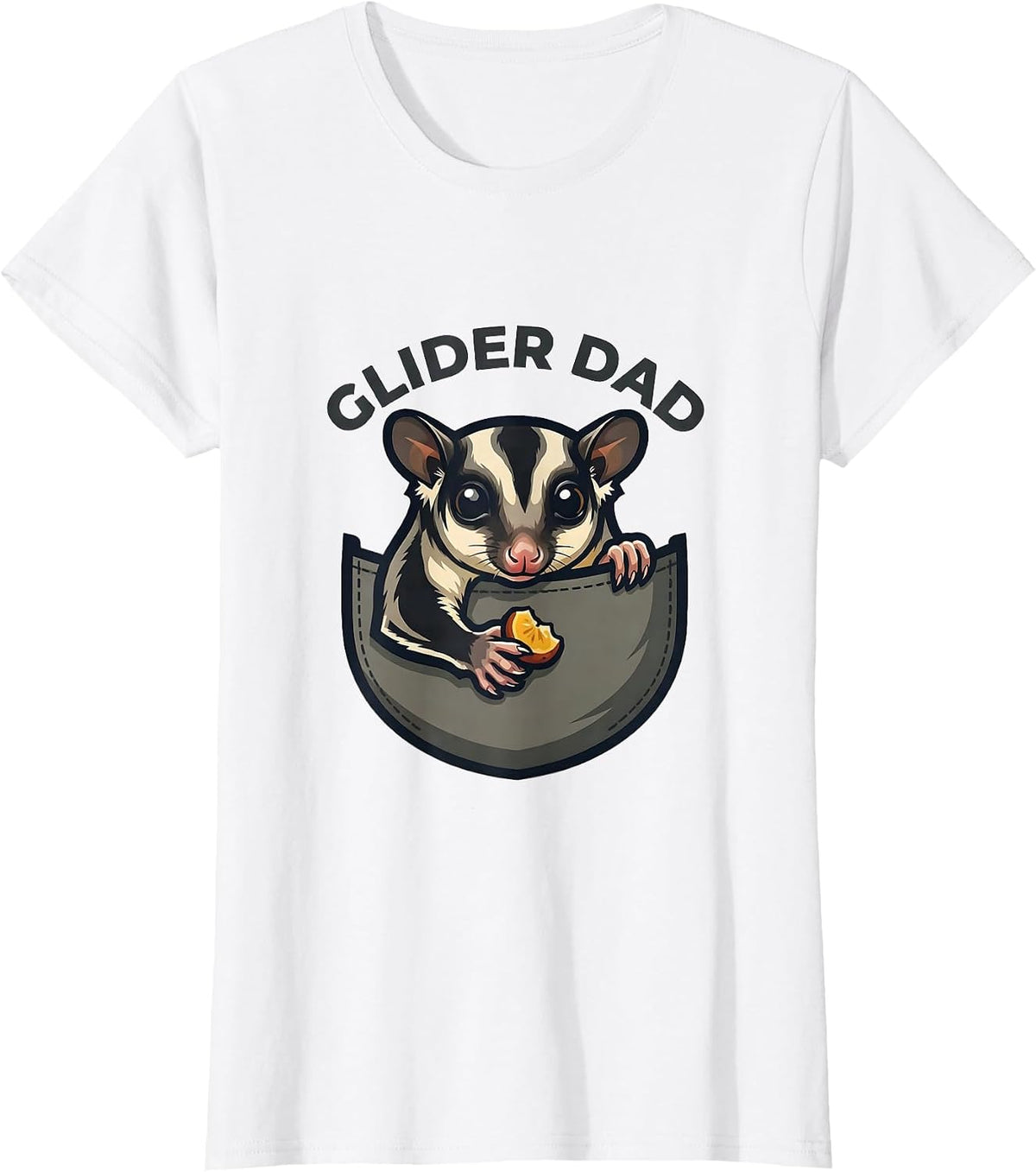 Glider Dad Funny Sugar Glider Lover Pet Owner Humor T-Shirt - White