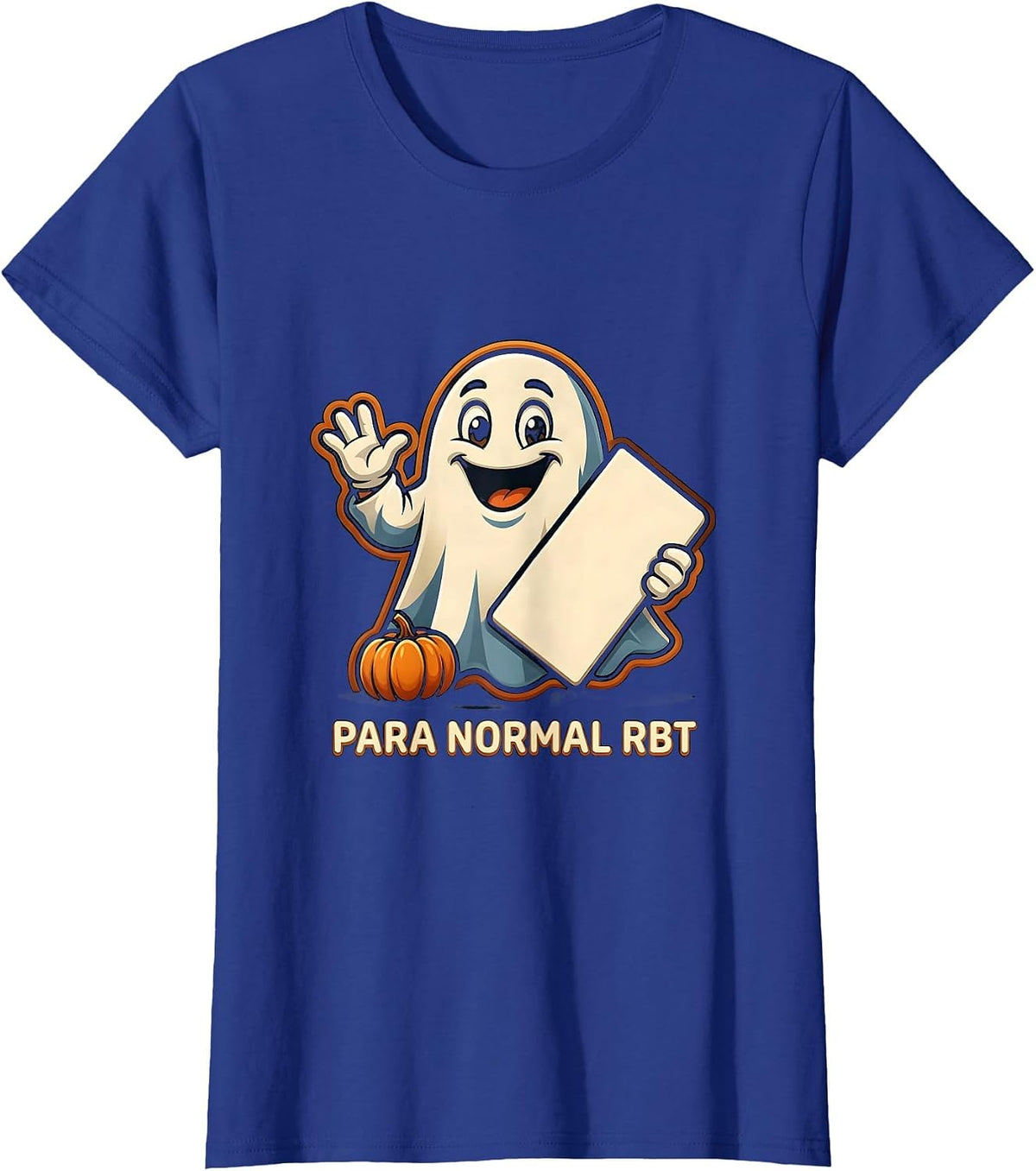 Women's Para Normal RBT Ghost Halloween Paraeducator Sped Teacher T-Shirt - Royal Blue