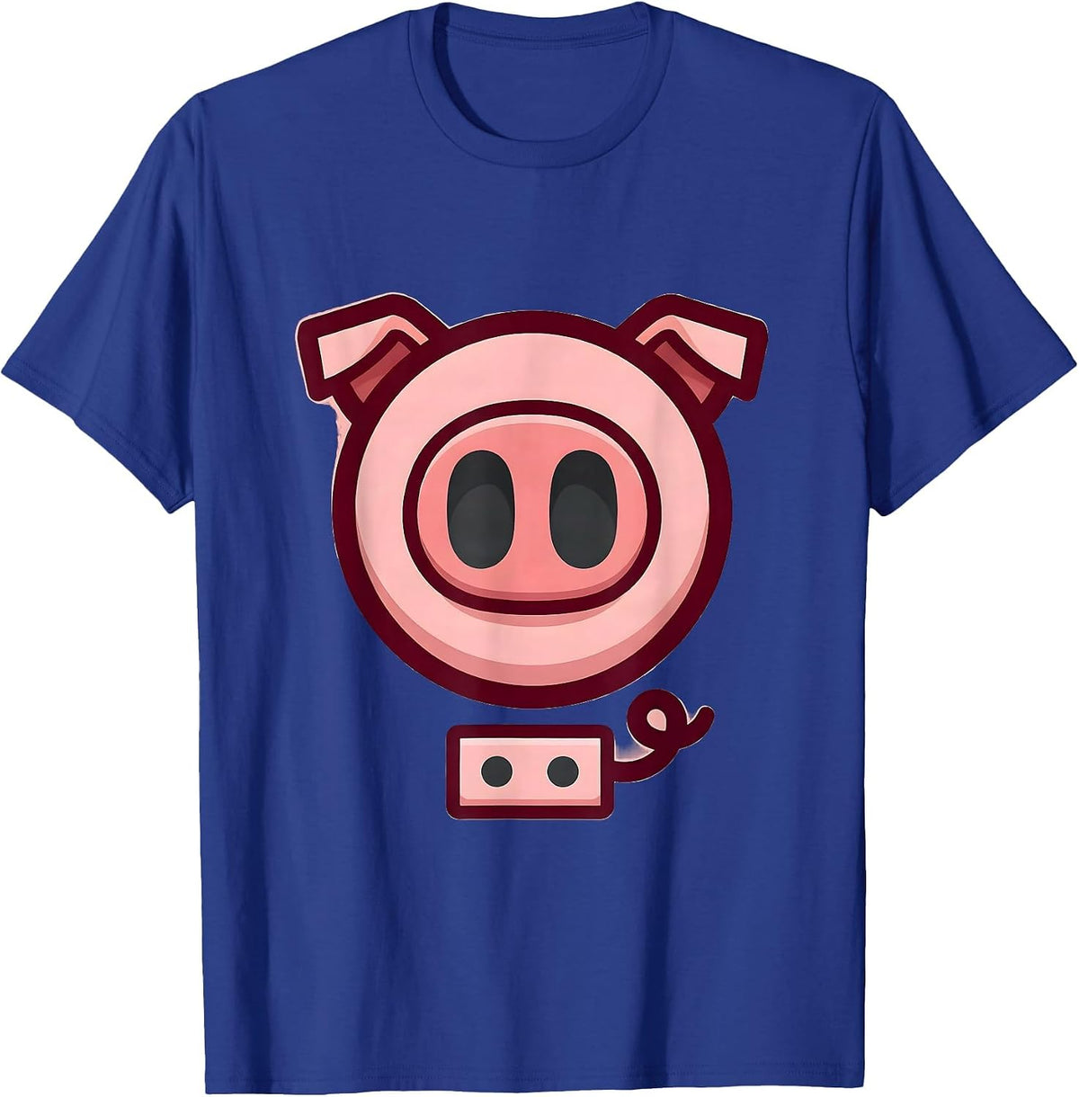 Men's Pig Snout Costume Funny Pig Lover Halloween Humor T-Shirt - Royal Blue