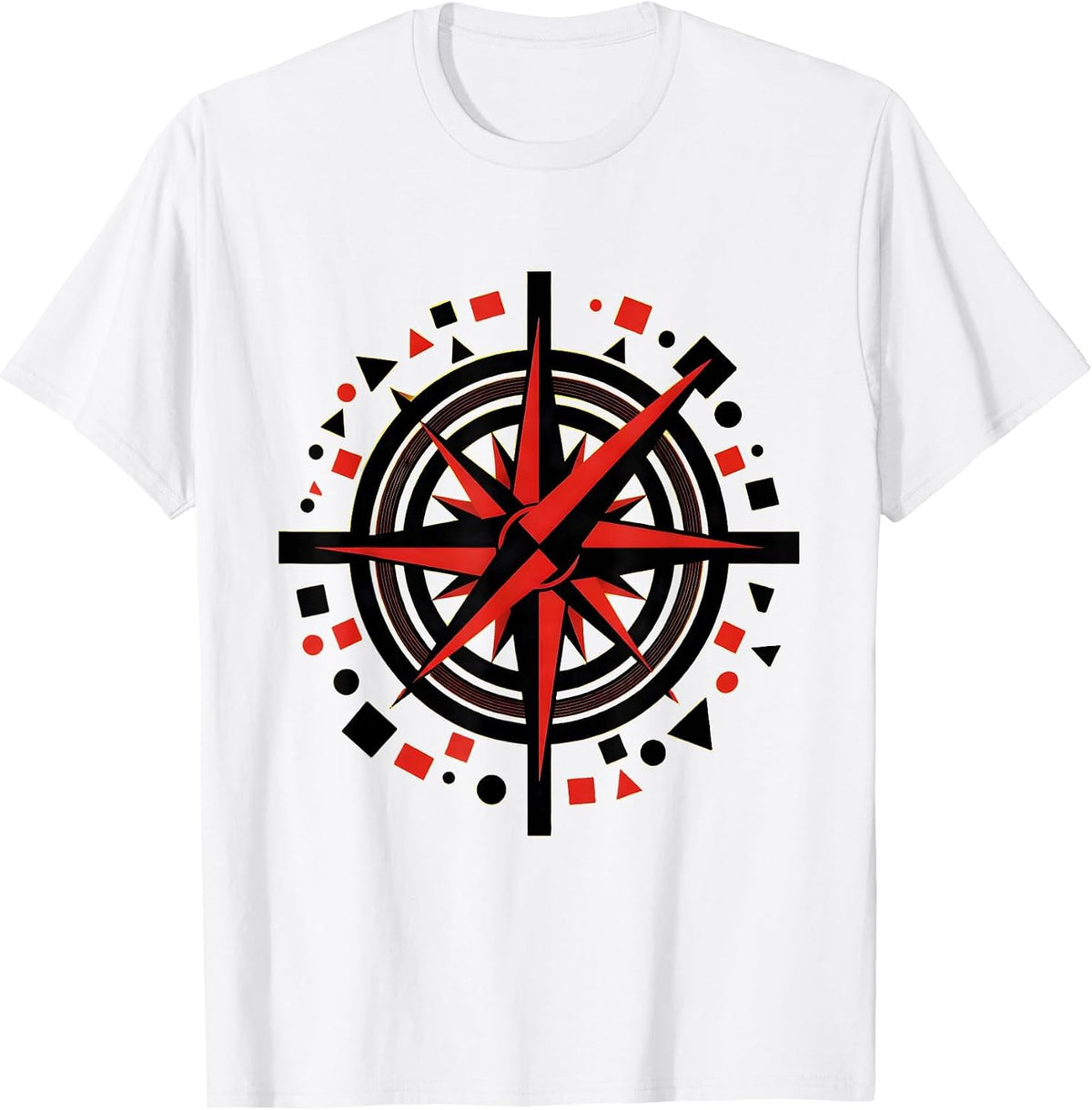 Men's Dyslexia Awareness Spinning Compass Alphabet Art T-Shirt - White