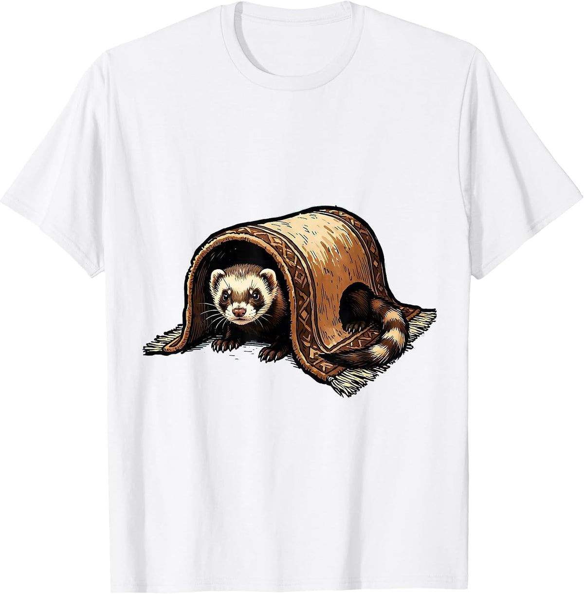 Men's Masked Ferret Funny Ferret Lover Gift T-Shirt - White